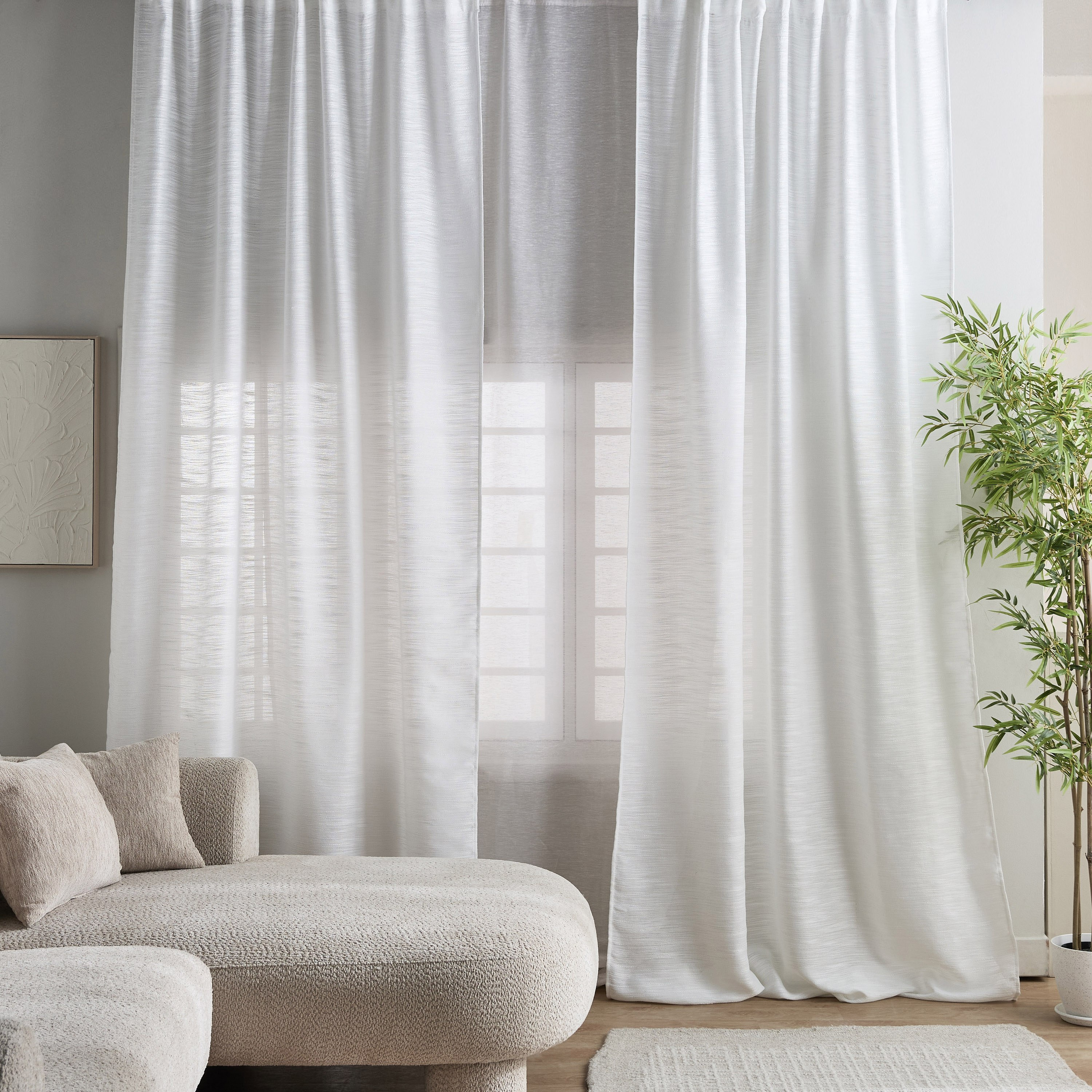 Braxton Siro 2-Piece Textured Sheer Curtain Set - 140x300 cm-hbxhomeware-hbxbedroom-image-5