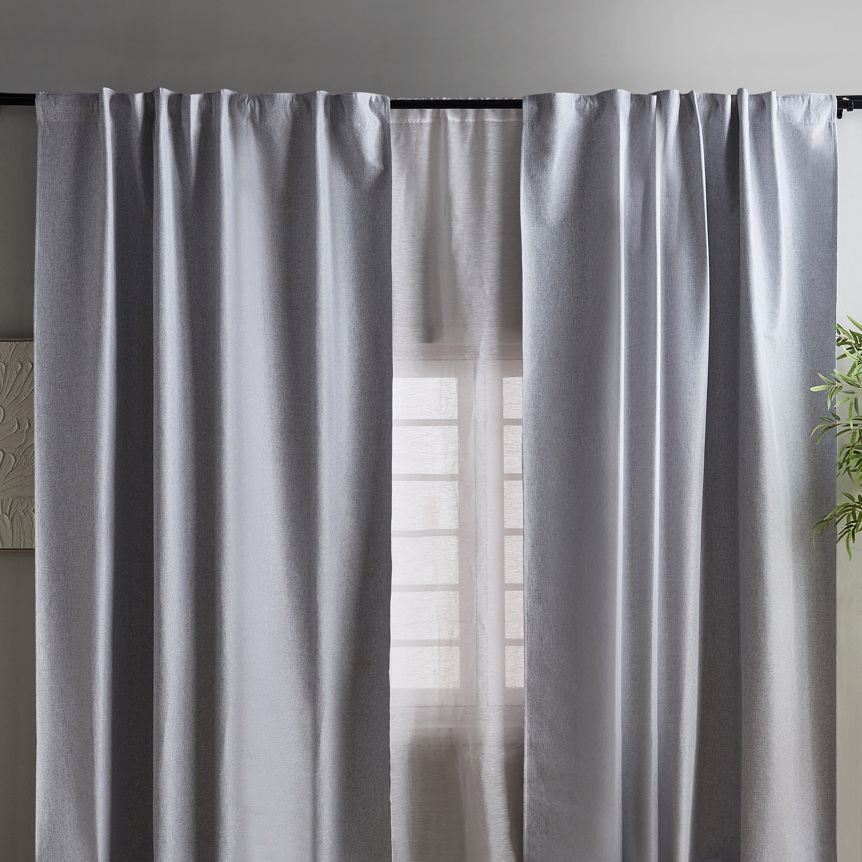 La Paz 2-Piece Woven Blackout Curtain Set - 140x320 cm-hbxhomeware-hbxbedroom-image-1