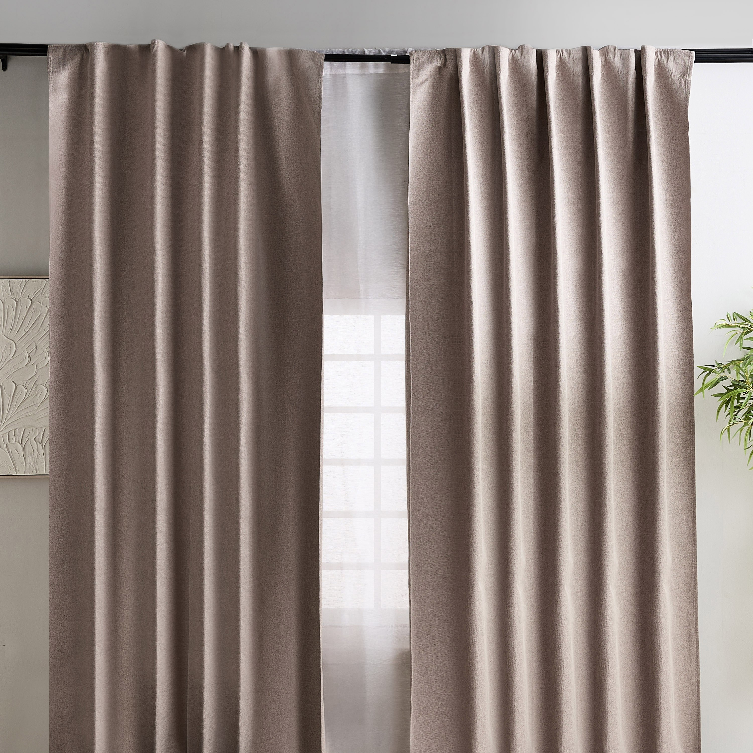 La Paz 2-Piece Woven Blackout Curtain Set - 140x320 cm-hbxhomeware-hbxbedroom-image-1