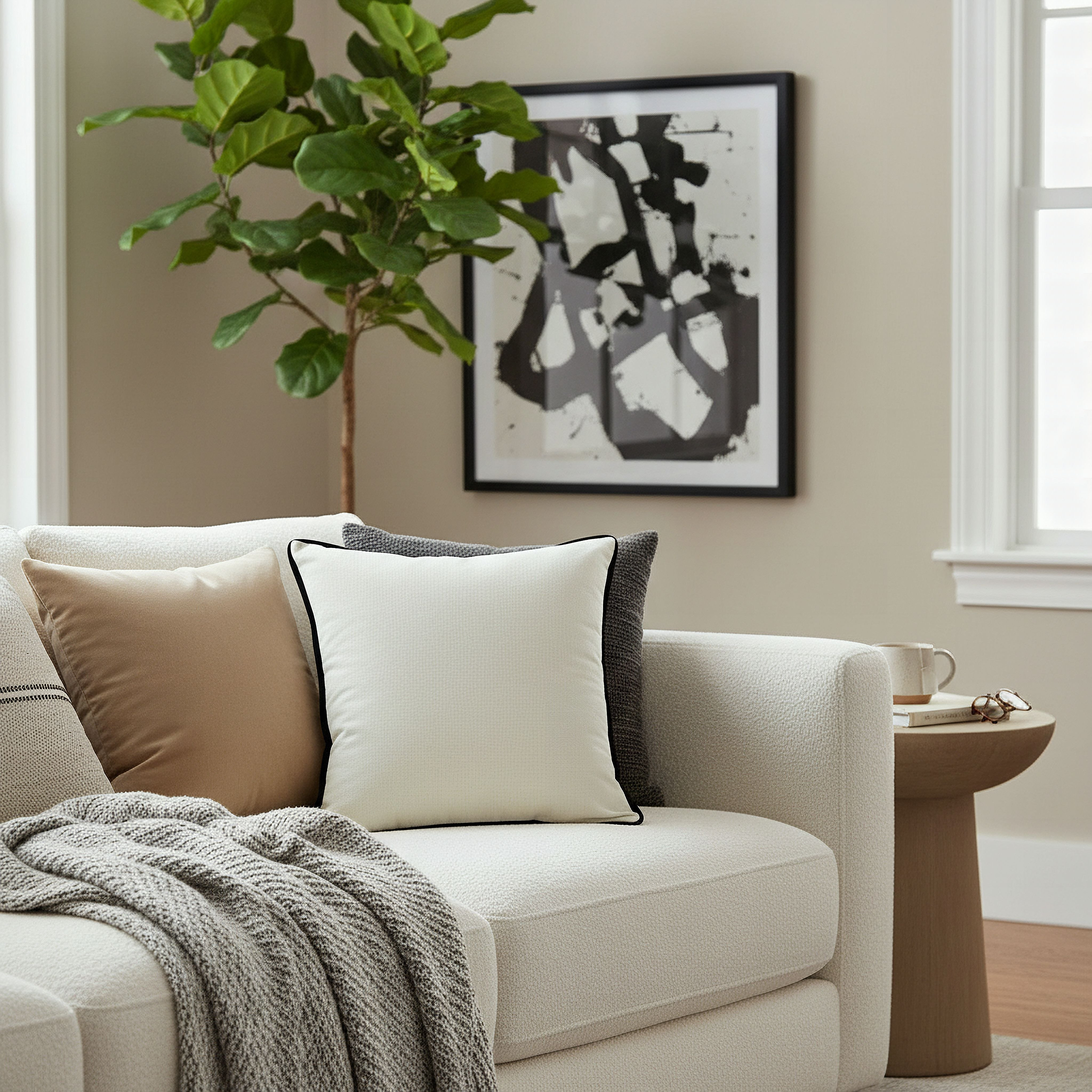 Aria Chenille Flange Cushion Cover - 50x50 cm-hbxhomeware-hbxbedroom-image-4