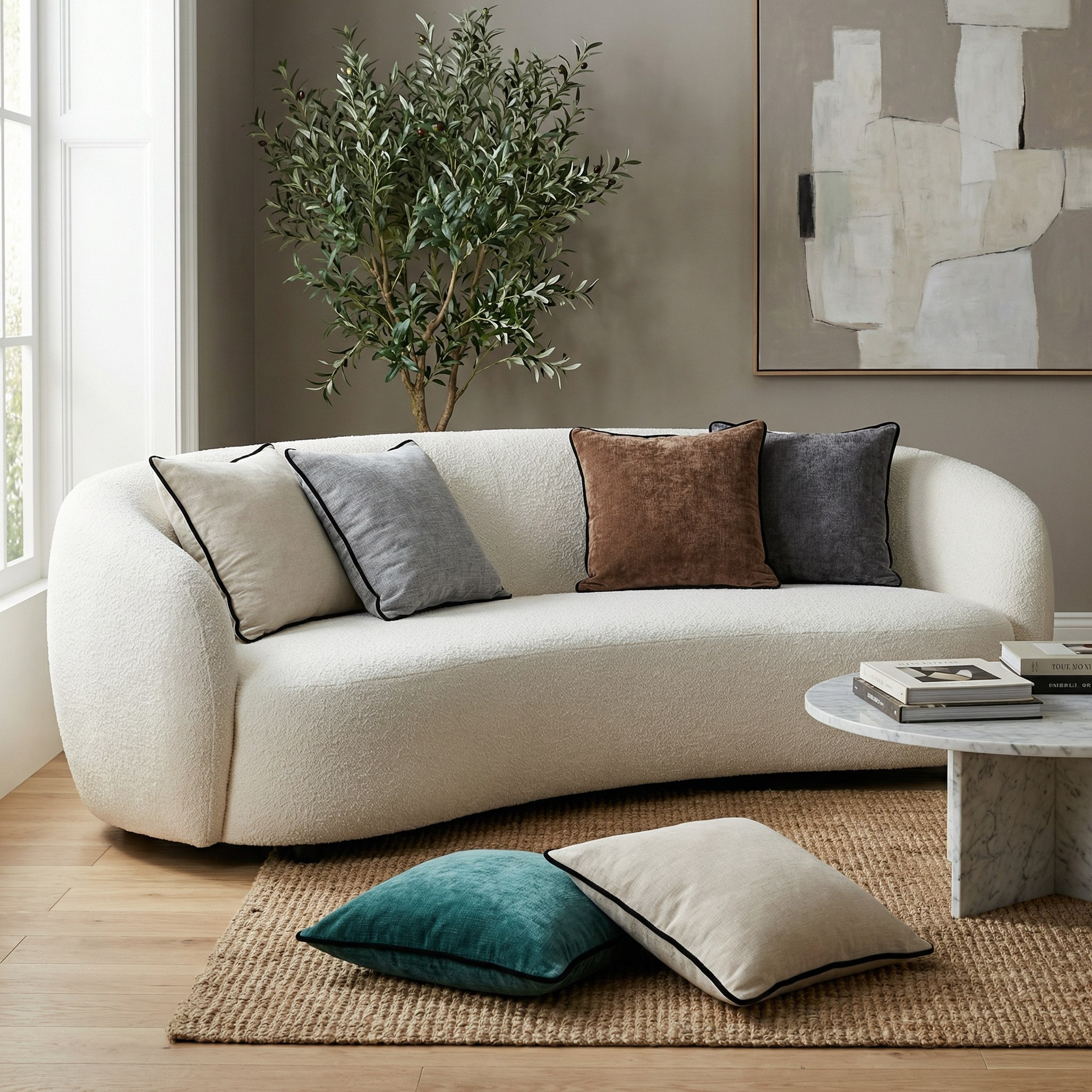 Aria Chenille Flange Cushion Cover - 50x50 cm-hbxhomeware-hbxbedroom-image-5