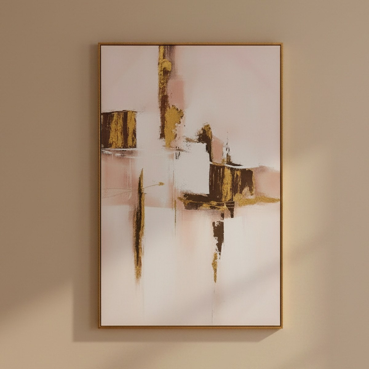 Cyprus Carl Abstract Framed Wall Art with 3D Gold Foil - 60x90x28 cm-hbxhomeware-hbxdecorandfurnishings-image-1