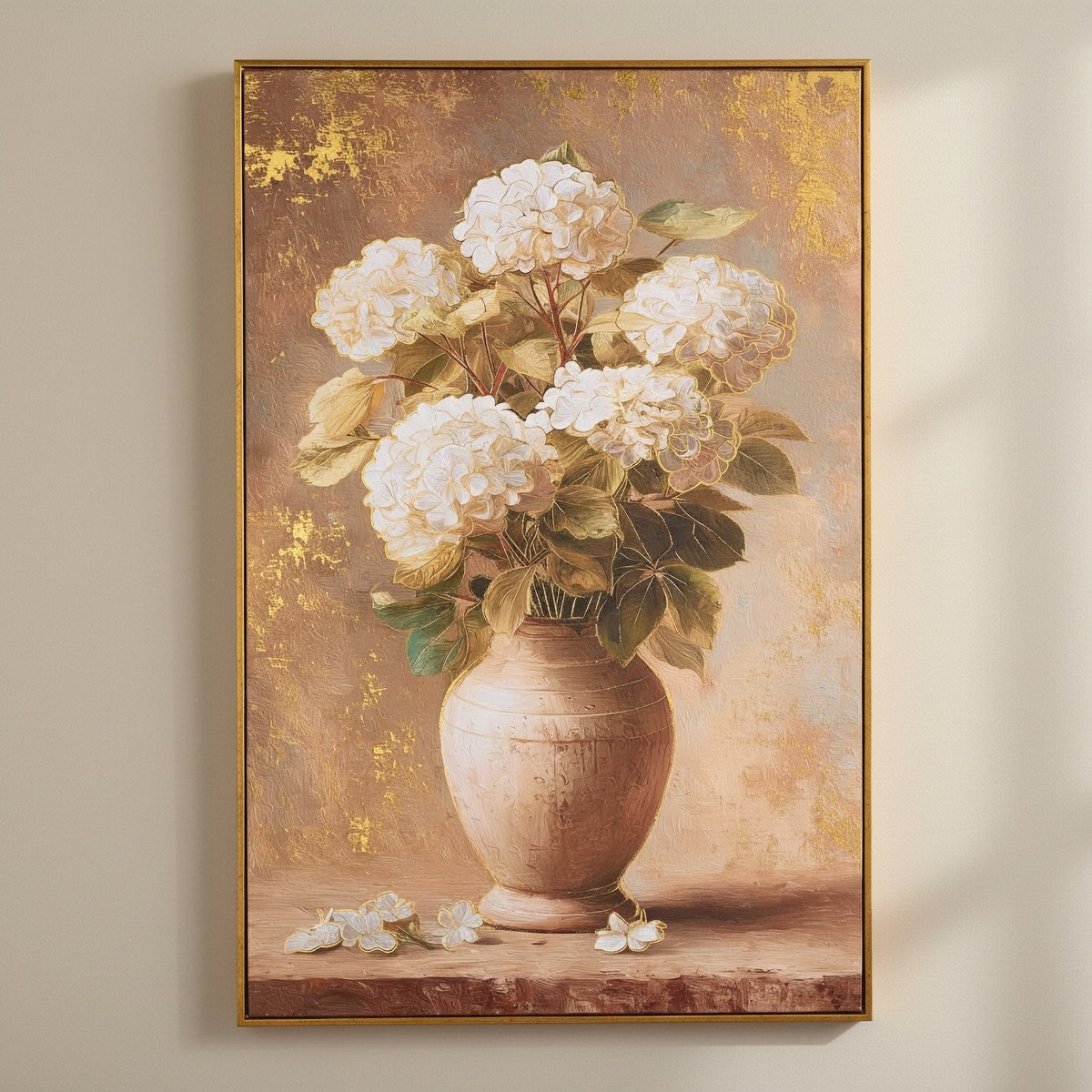 Cyprus Carl Leaves Framed Picture with Foil - 60x90x28 cm-hbxhomeware-hbxdecorandfurnishings-image-1