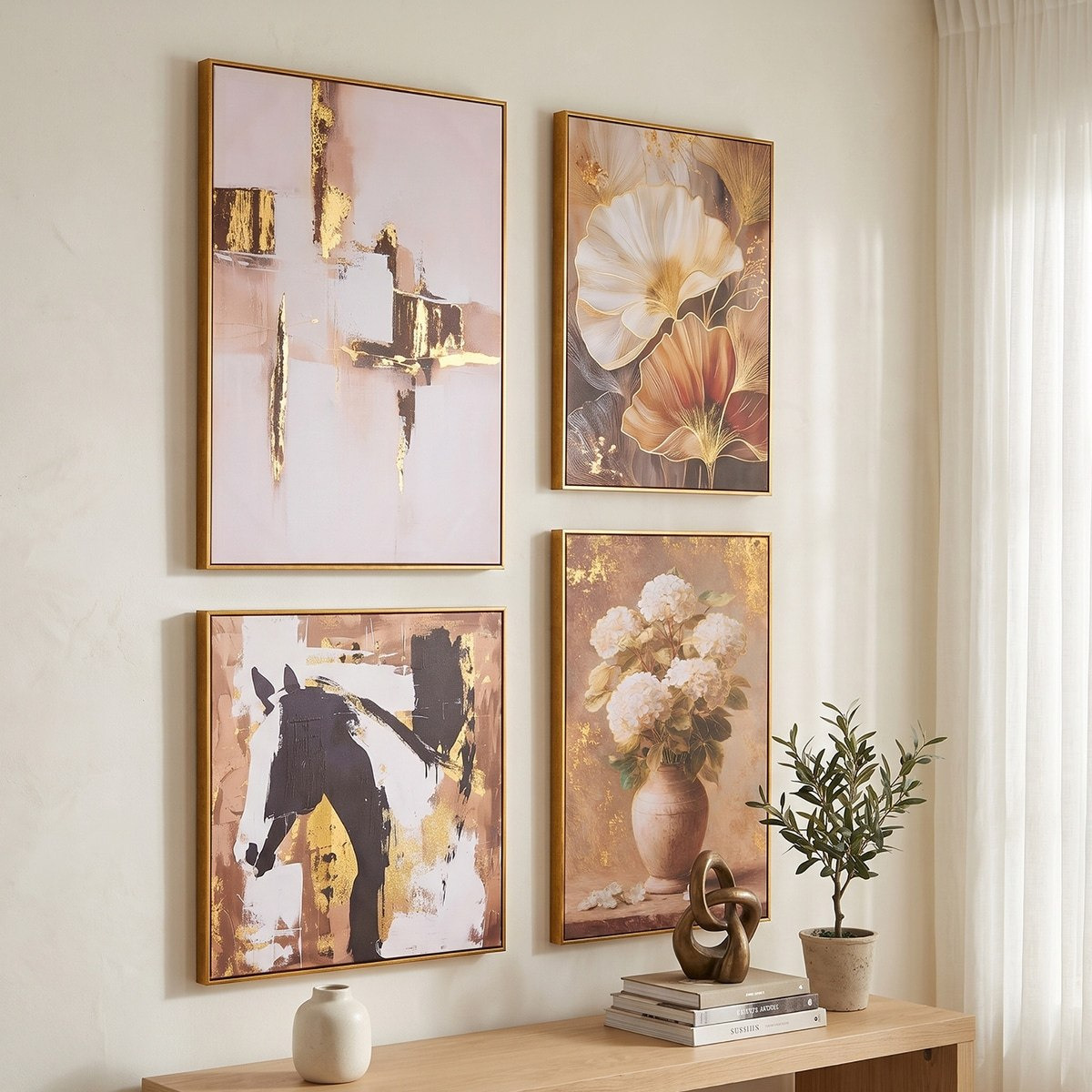 Cyprus Carl Leaves Framed Picture with Foil - 60x90x28 cm-hbxhomeware-hbxdecorandfurnishings-image-4