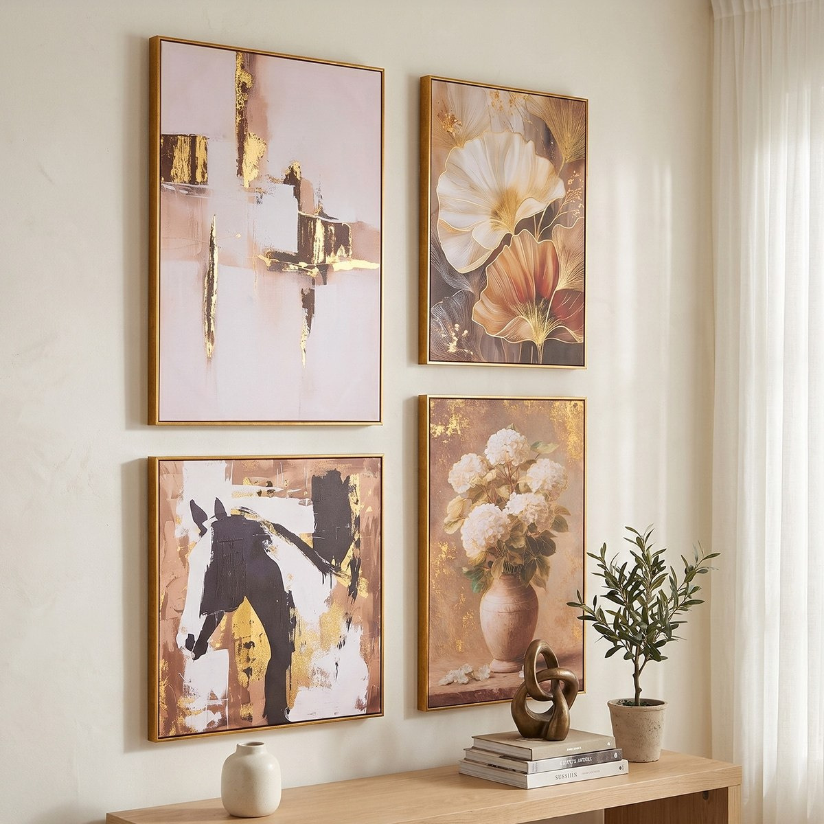 Cyprus Carl Horse Framed Picture with Foiled 3D Effect - 60x60x28 cm-hbxhomeware-hbxdecorandfurnishings-image-4