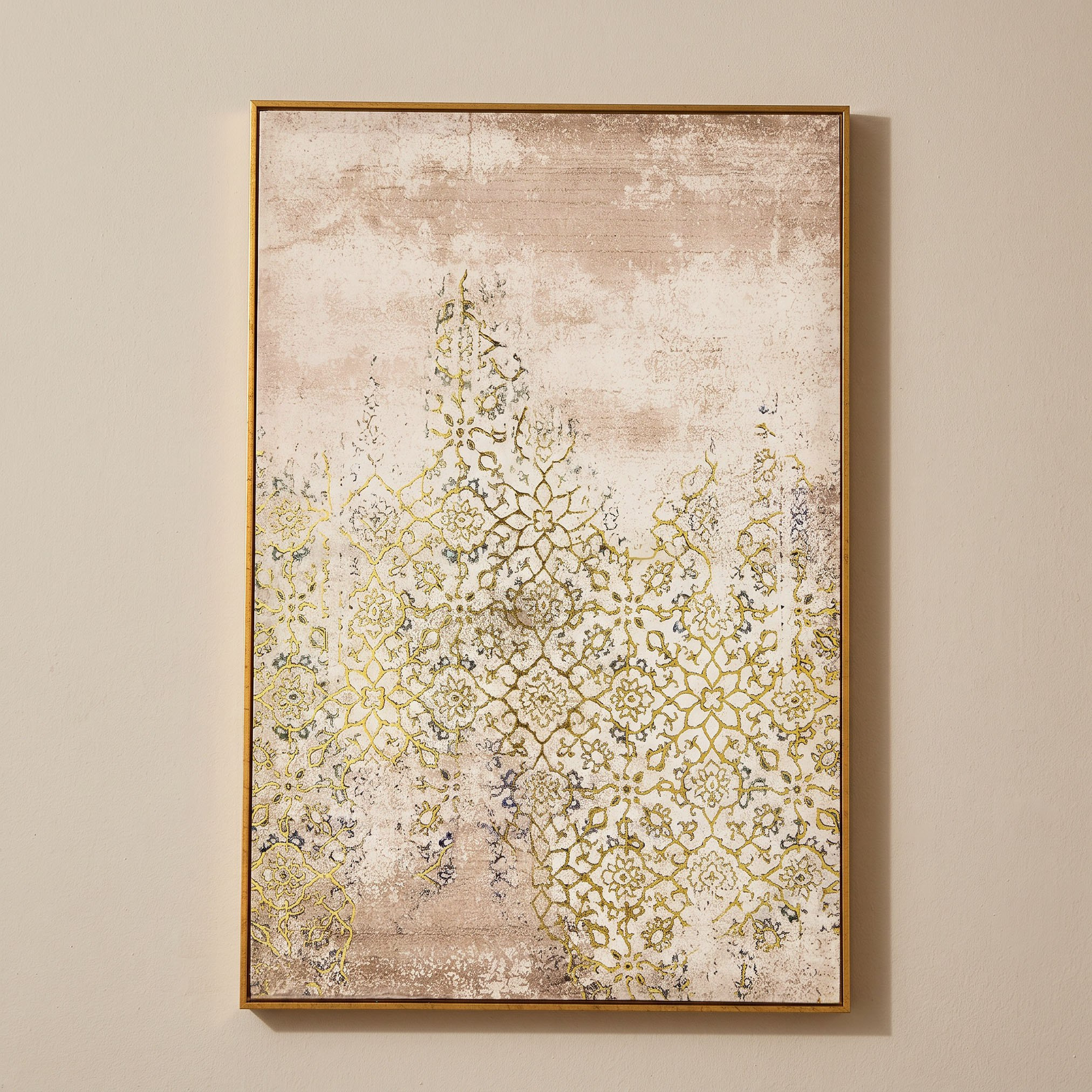 Cyprus Carl Ethnic with Gold Foil Framed Picture - 60x90x2.8 cm-hbxhomeware-hbxdecorandfurnishings-image-1