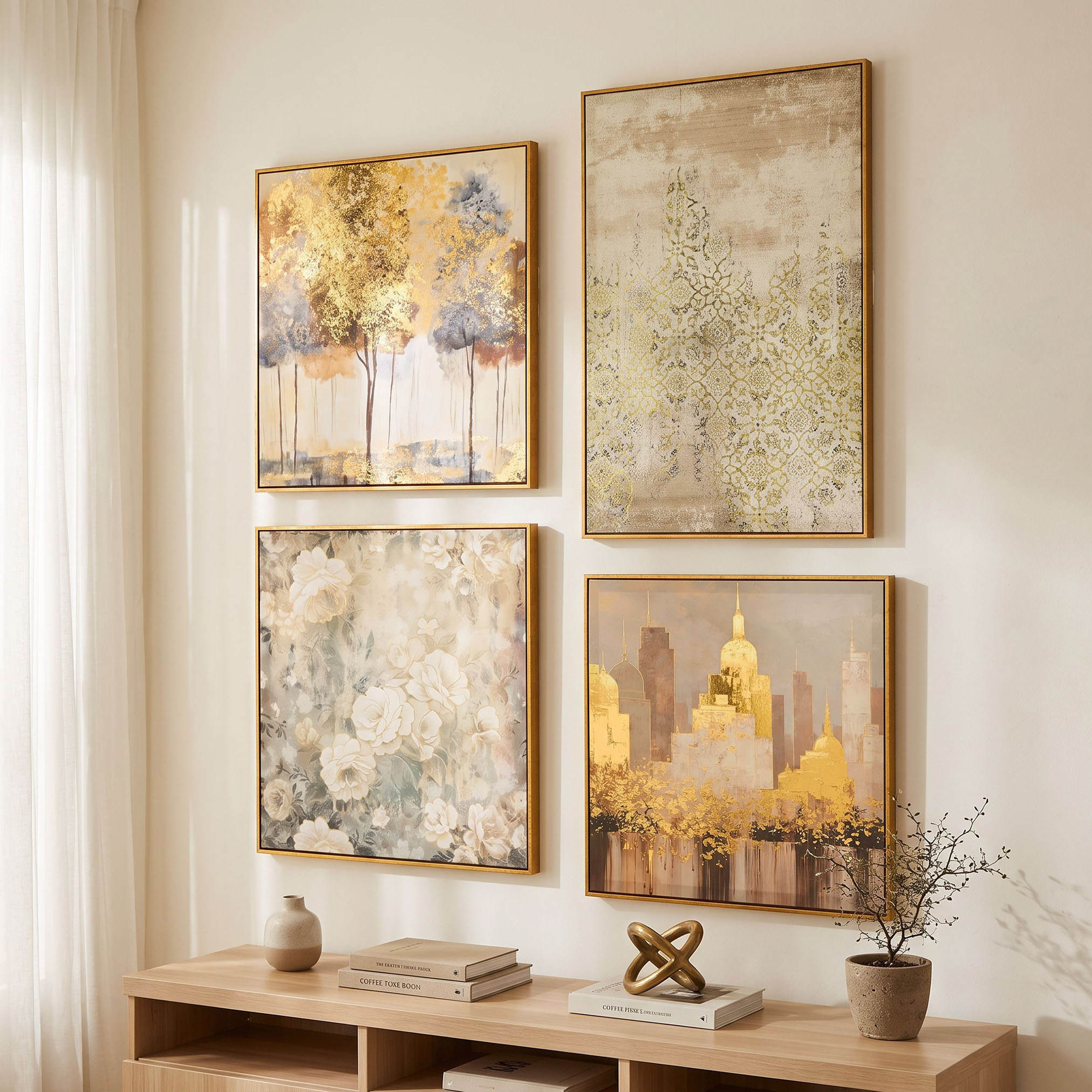 Cyprus Carl Ethnic with Gold Foil Framed Picture - 60x90x2.8 cm-hbxhomeware-hbxdecorandfurnishings-image-4
