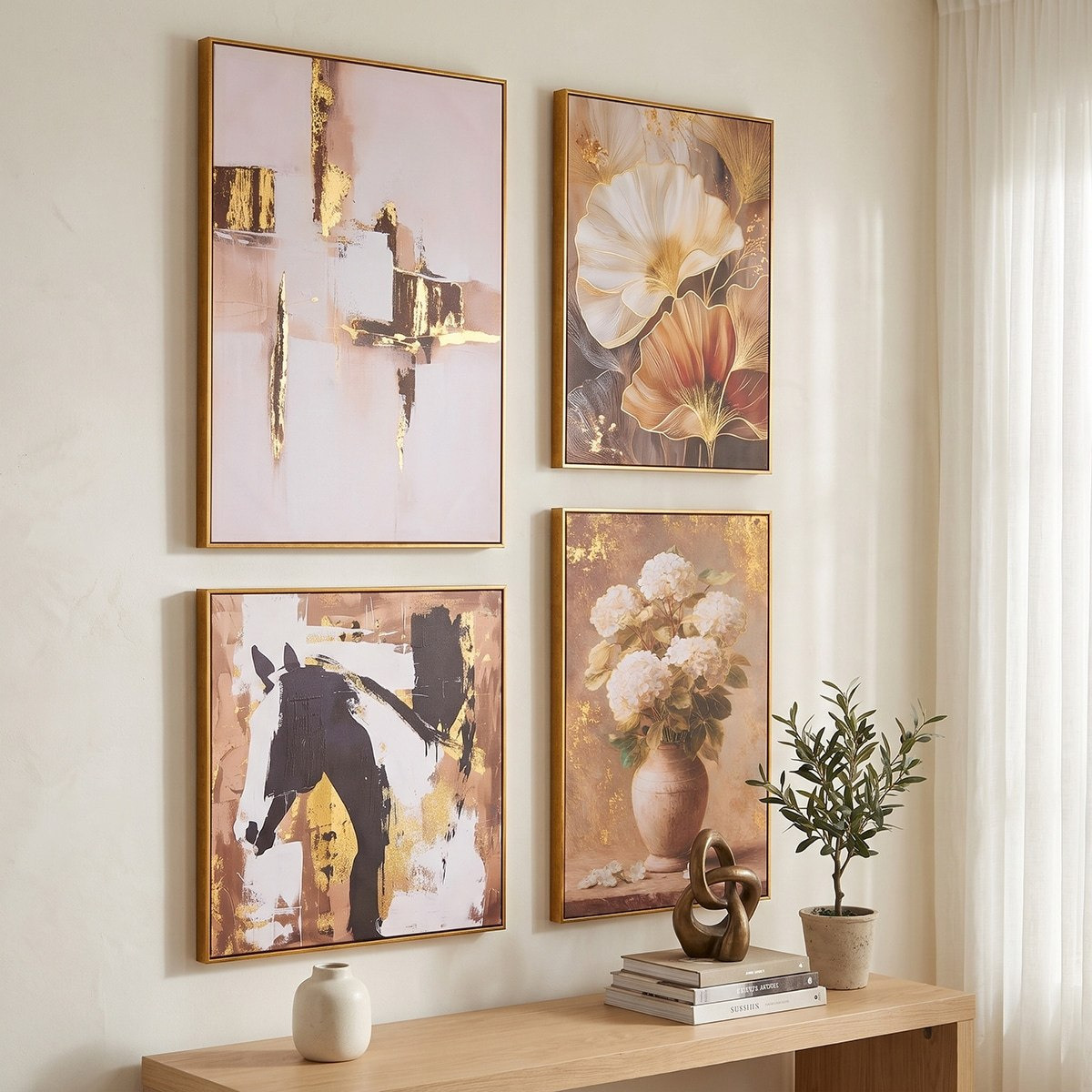 Cyprus Carl Twin Floral Framed Picture with Foil - 50x70x28 cm-hbxhomeware-hbxdecorandfurnishings-image-4