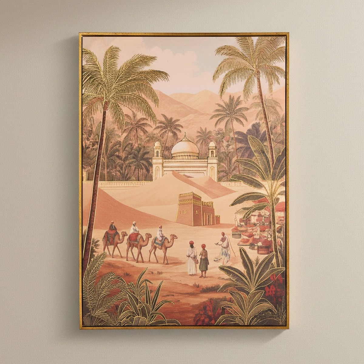 Cyprus Carl Gold Foiled Framed Picture with 3D Effect - 40x80x28 cm-hbxhomeware-hbxdecorandfurnishings-image-1