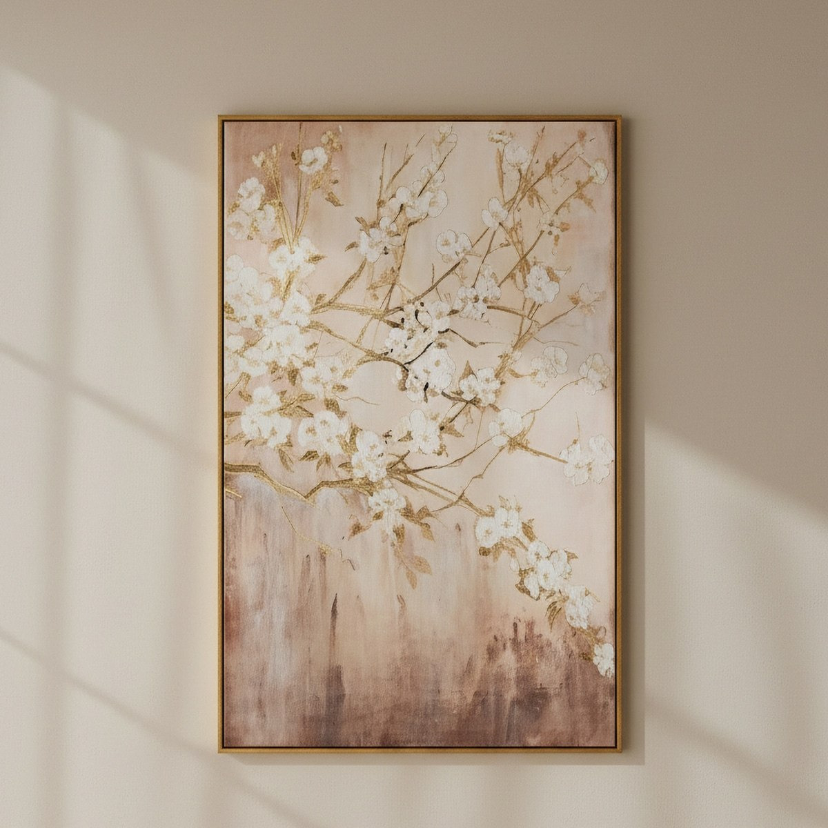 Cyprus Carl Peony Flowers Framed Picture with 3D Foil Effect - 60x90x28 cm-hbxhomeware-hbxdecorandfurnishings-image-1
