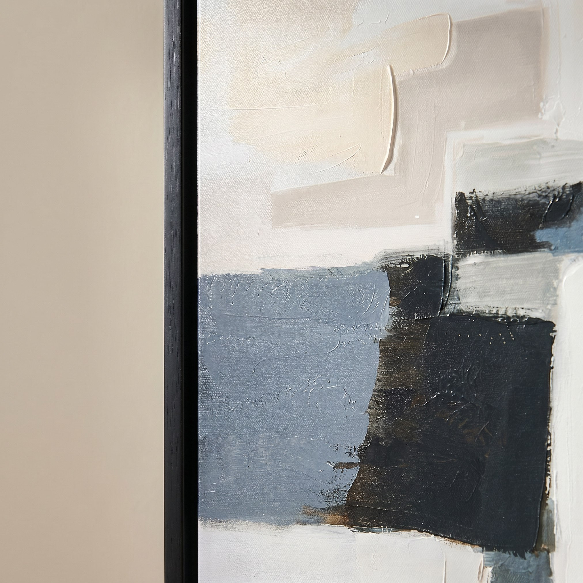 Orson Abstract Blocks 60% Hand Painted Framed Picture - 80x120 cm-hbxhomeware-hbxdecorandfurnishings-image-3