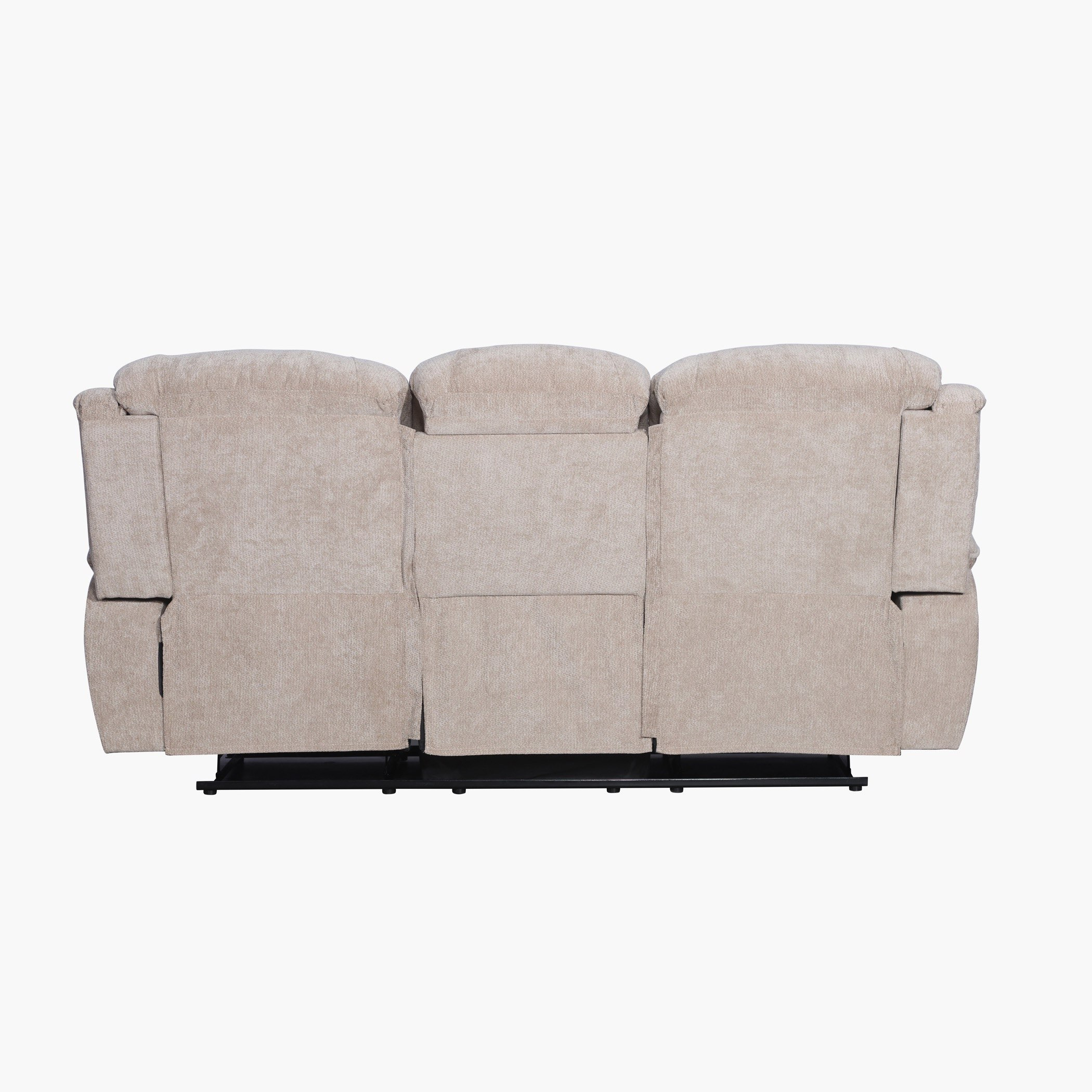 Brenton 3-Seater Fabric Recliner with Dropdown and 2 Cup Holders-hbxfurniture-sofasandarmchairs-reclinersofas-image-7