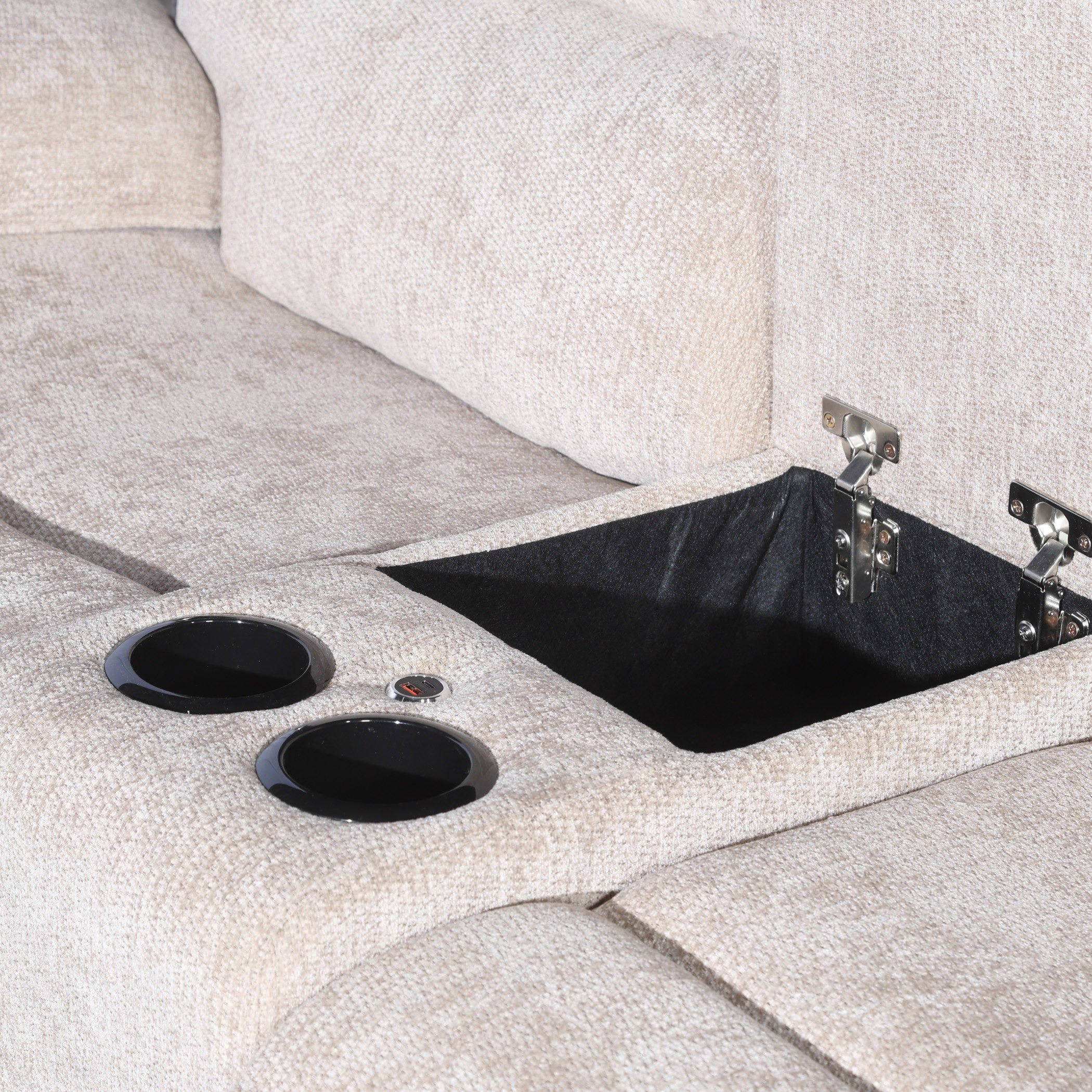 Brenton Storage Console 2-Seater Fabric USB Recliner with 2 Cup Holders and C-Type Charging-hbxfurniture-sofasandarmchairs-reclinersofas-image-8
