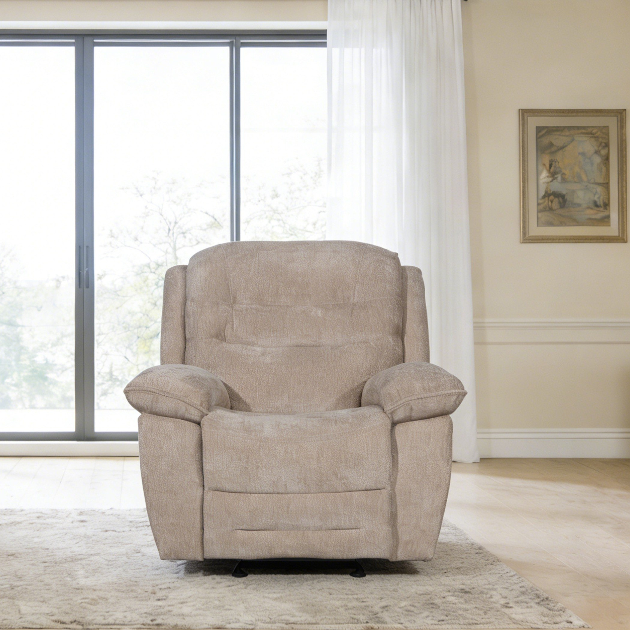 Brenton Fabric Armchair Recliner with Glider-hbxfurniture-sofasandarmchairs-reclinersofas-image-1
