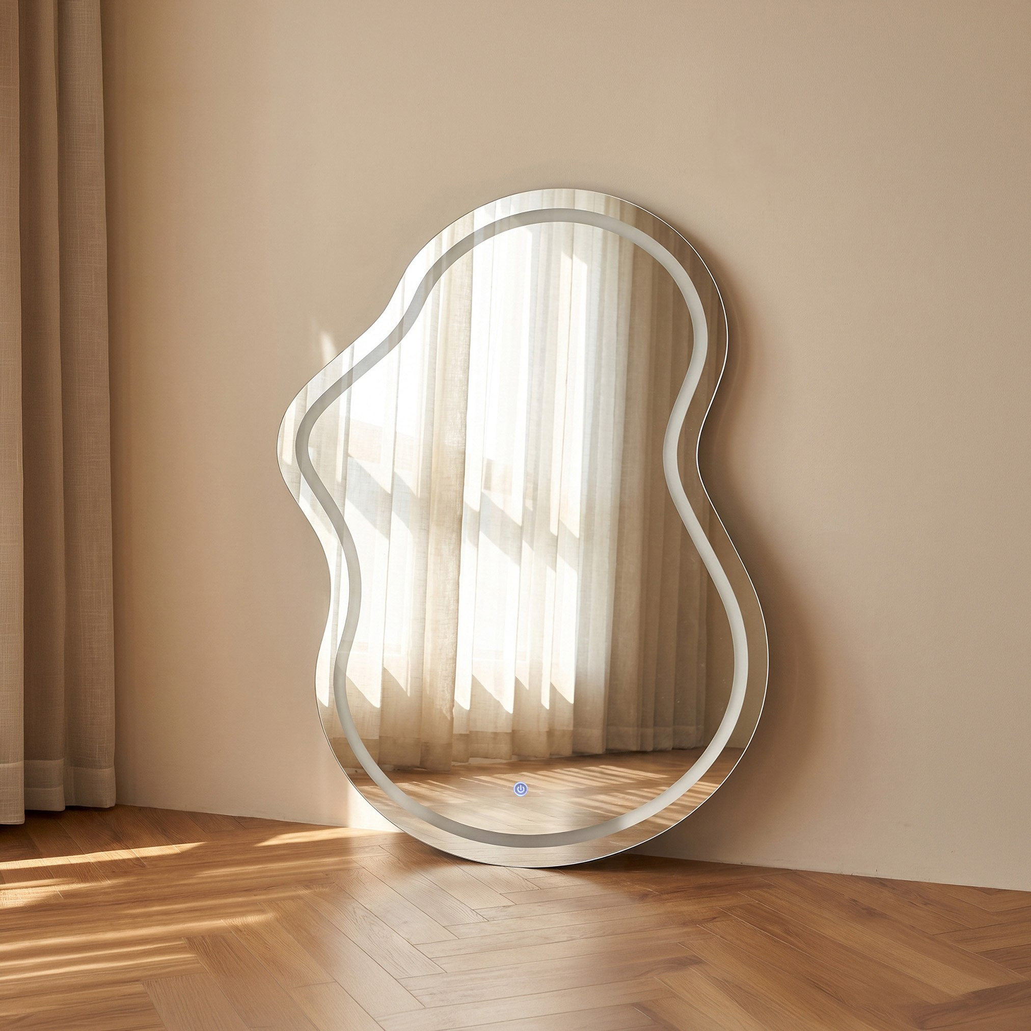 Reda Glit LED Abstract No Frame Wall Mirror - 70x100 cm-hbxhomeware-hbxdecorandfurnishings-image-1