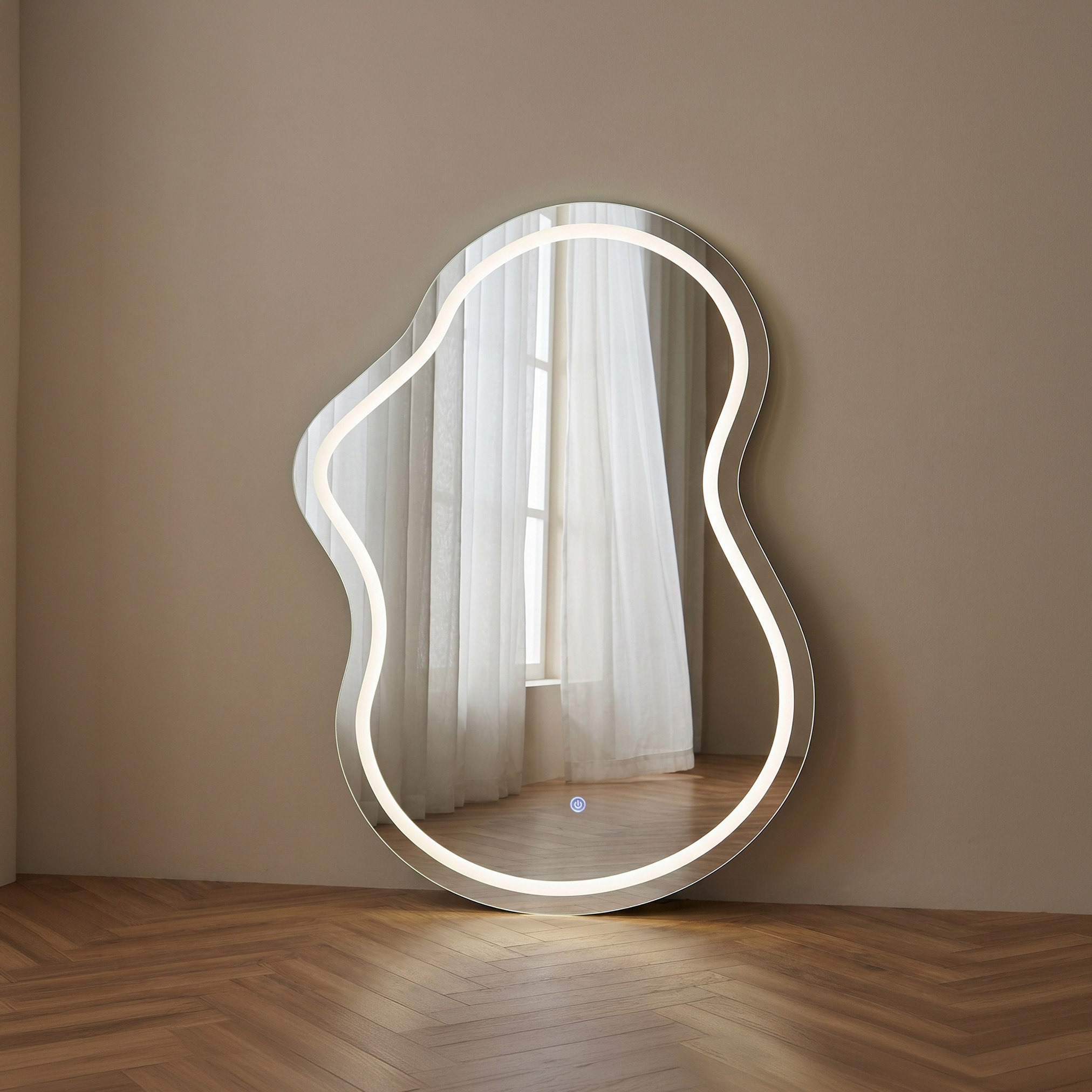 Reda Glit LED Abstract No Frame Wall Mirror - 70x100 cm-hbxhomeware-hbxdecorandfurnishings-image-2
