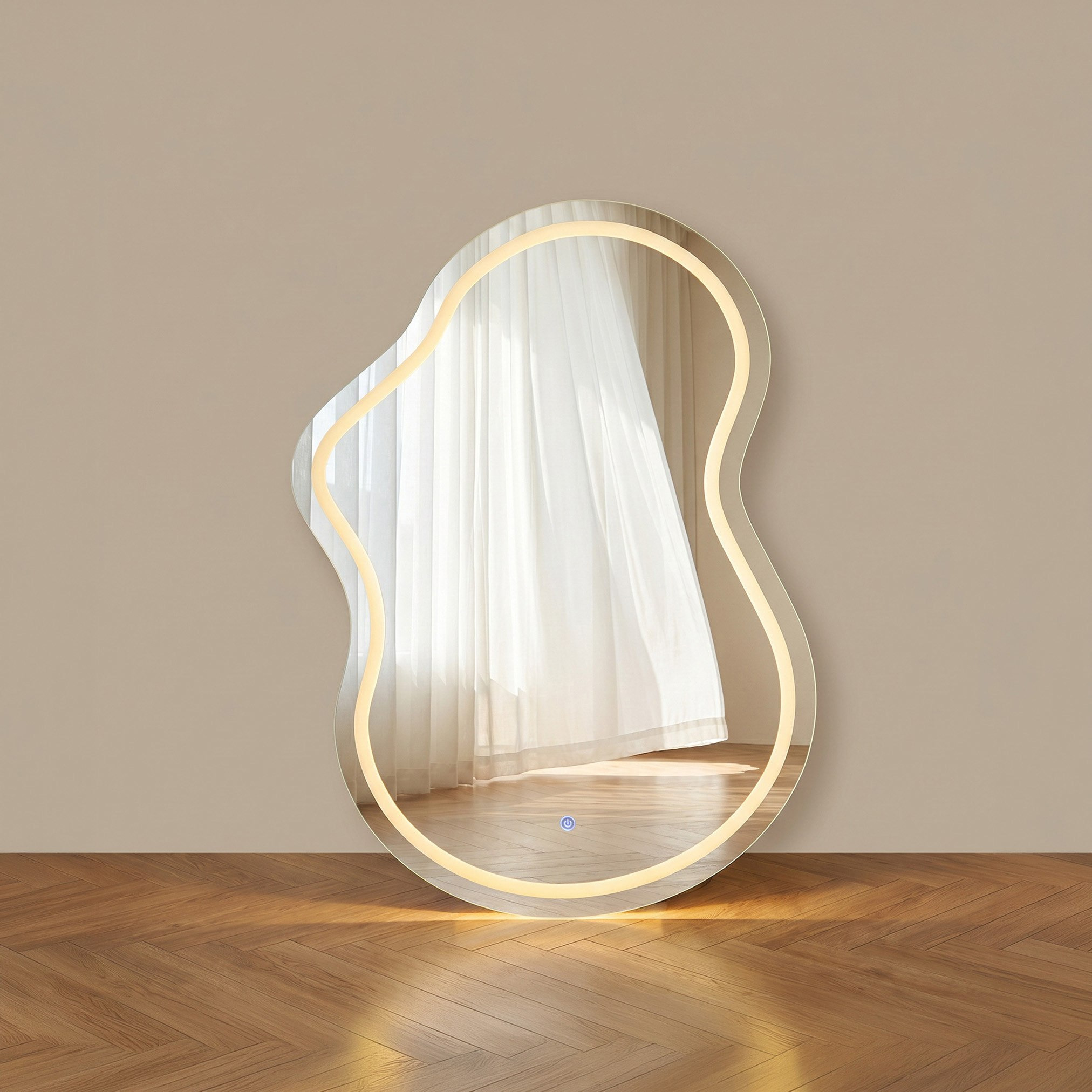 Reda Glit LED Abstract No Frame Wall Mirror - 70x100 cm-hbxhomeware-hbxdecorandfurnishings-image-3