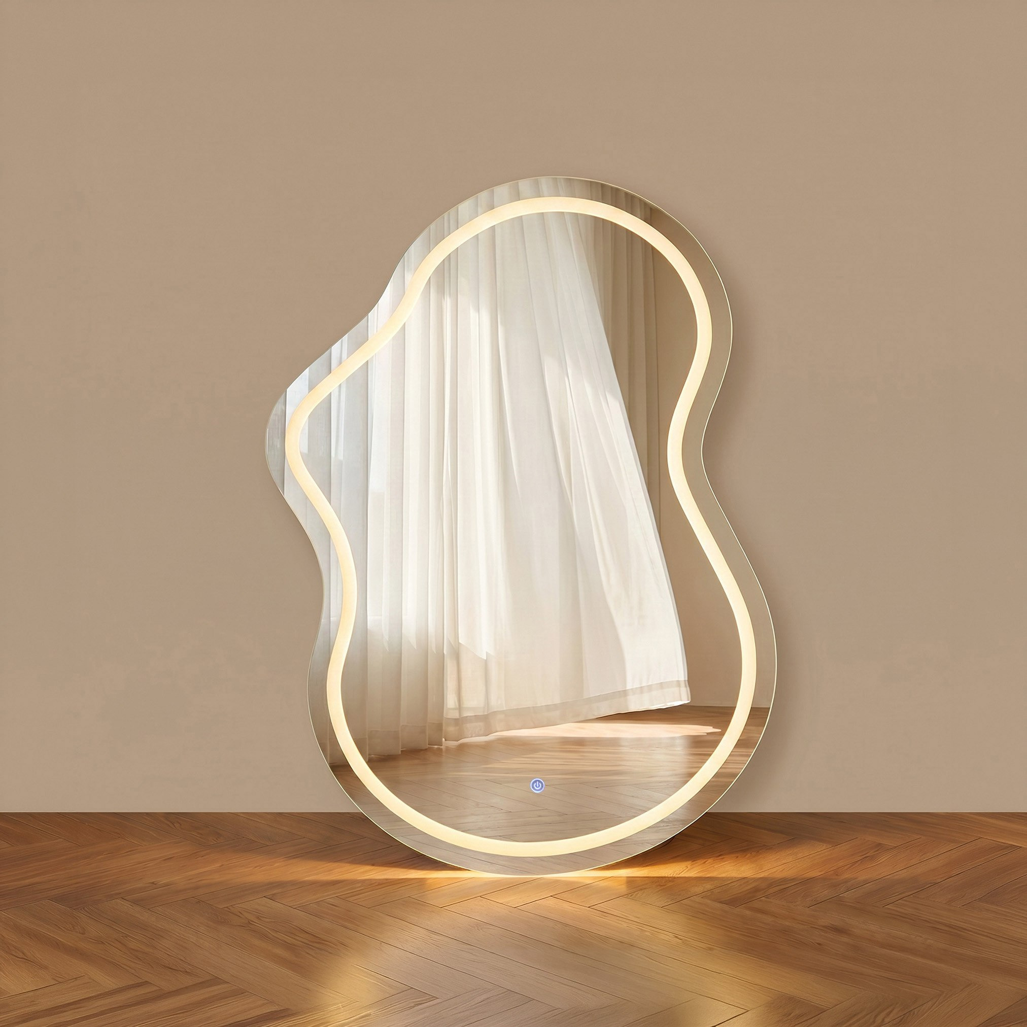 Reda Glit LED Abstract No Frame Wall Mirror - 70x100 cm-hbxhomeware-hbxdecorandfurnishings-image-4