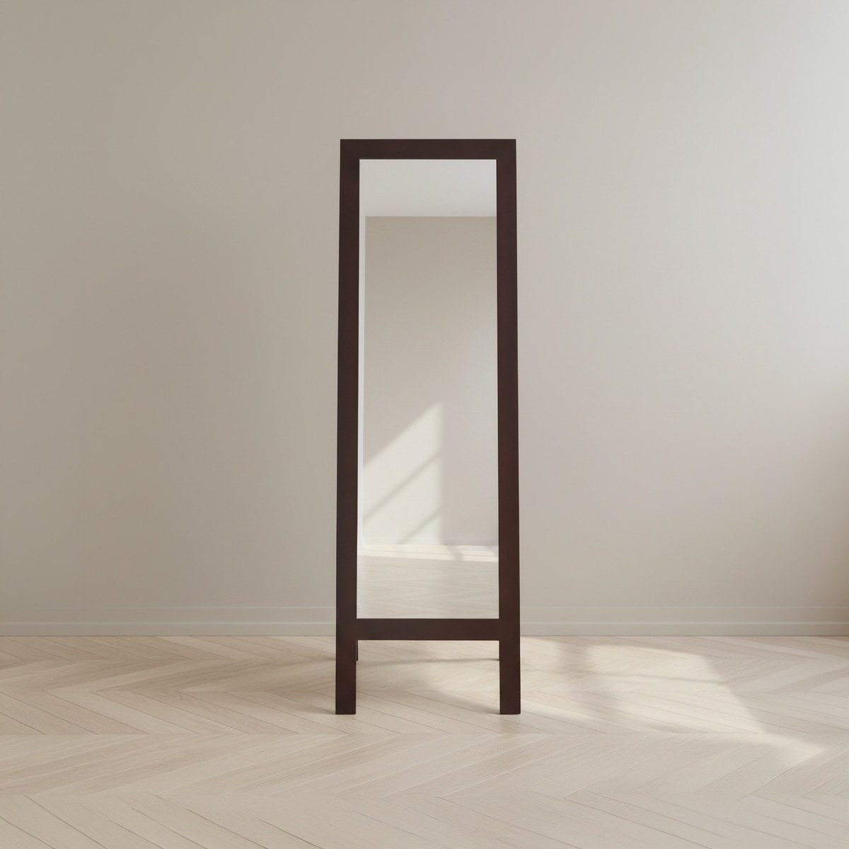 Reda Glit LED Pinewood Frame Standing Mirror - 50x160 cm-hbxhomeware-hbxdecorandfurnishings-image-1
