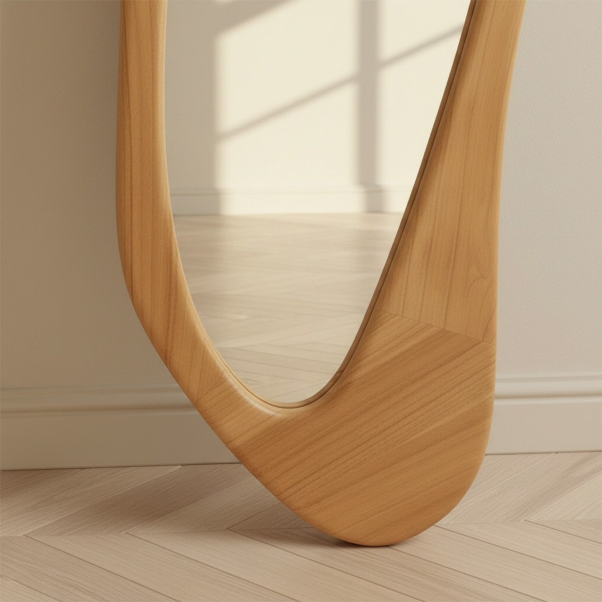 Reda Glit Paulownia Wooden Frame Mirror - 50x160 cm-hbxhomeware-hbxdecorandfurnishings-image-4