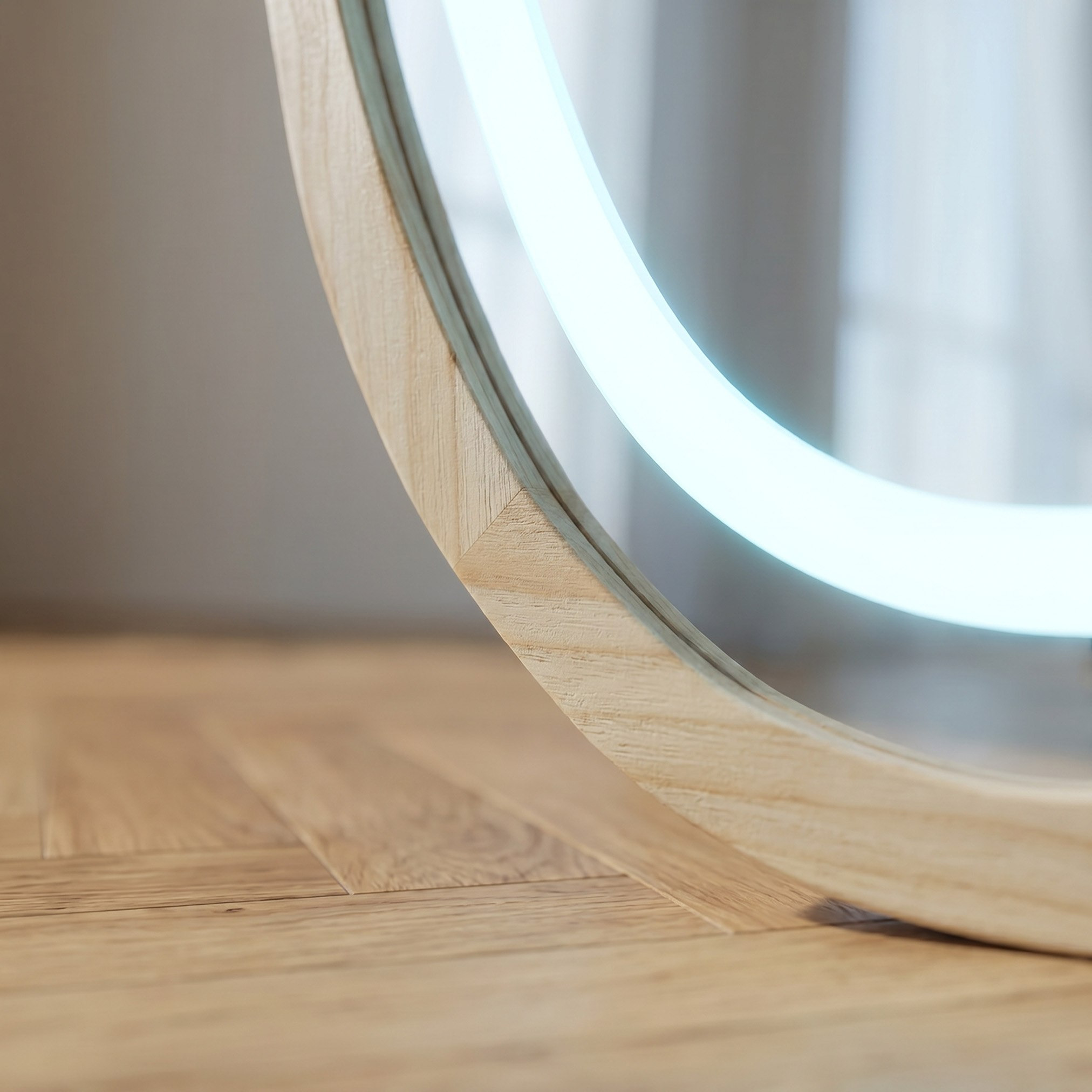 Reda Glit LED Pinewood Standing Mirror - 60x180 cm-hbxhomeware-hbxdecorandfurnishings-image-6