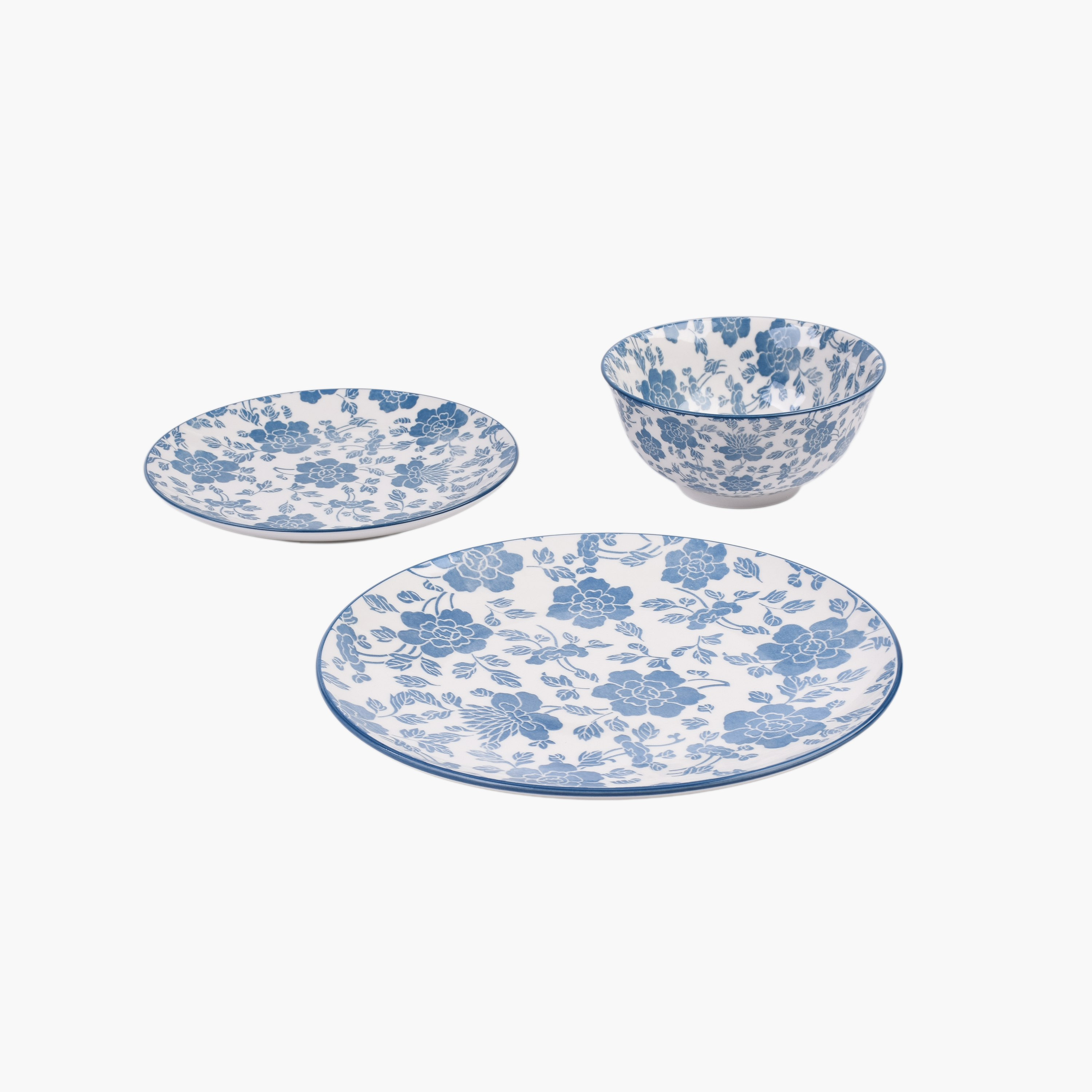طقم عشاء بورسلان بطبعات زهور 18 قطعة من أوليفر - لـ6 أفراد-hbxdiningroom-tabletop-dinnersets-image-7