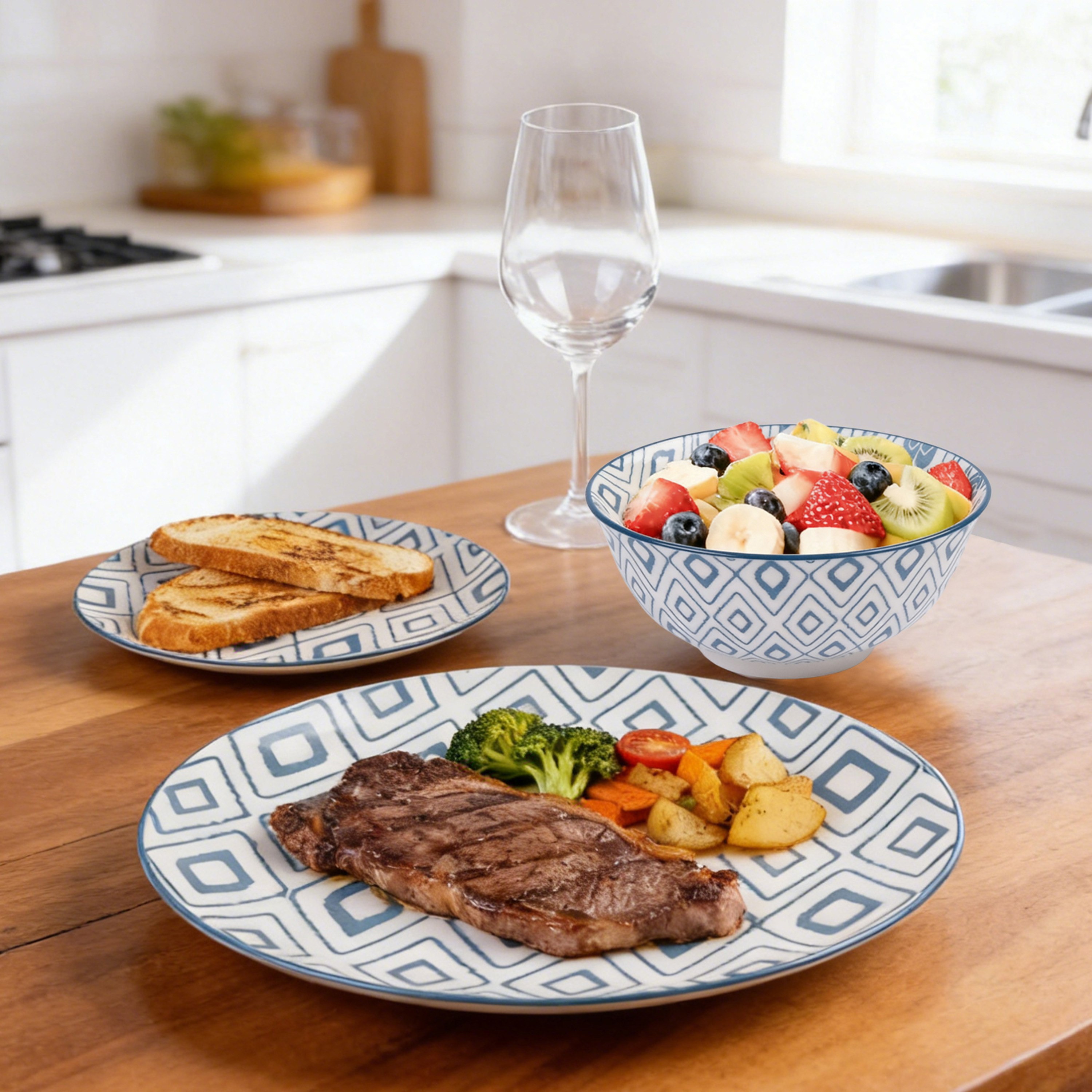 Oliver 18-Piece Geo Porcelain Dinner Set - Serves 6-hbxdiningroom-tabletop-dinnersets-image-2