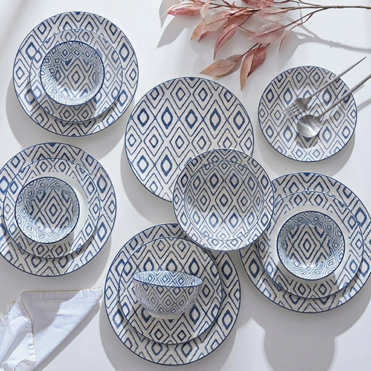 طقم عشاء بورسلين جيو 18 قطعة من أوليفر - لـ 6 أفراد-hbxdiningroom-tabletop-dinnersets-image-6