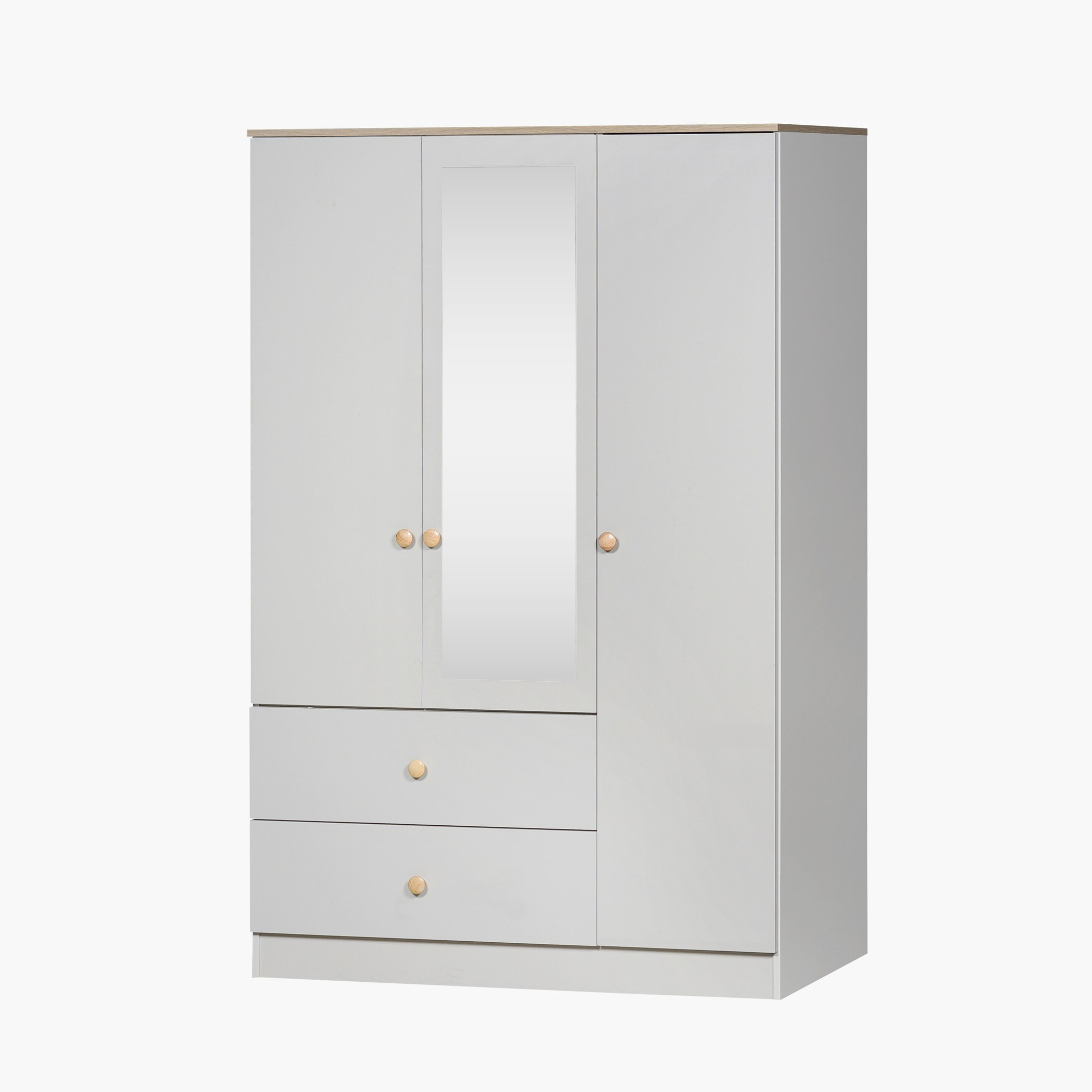 Movo Skara 3-Door Wardrobe with 2 Drawers-hbxfurniture-wardrobes-image-3