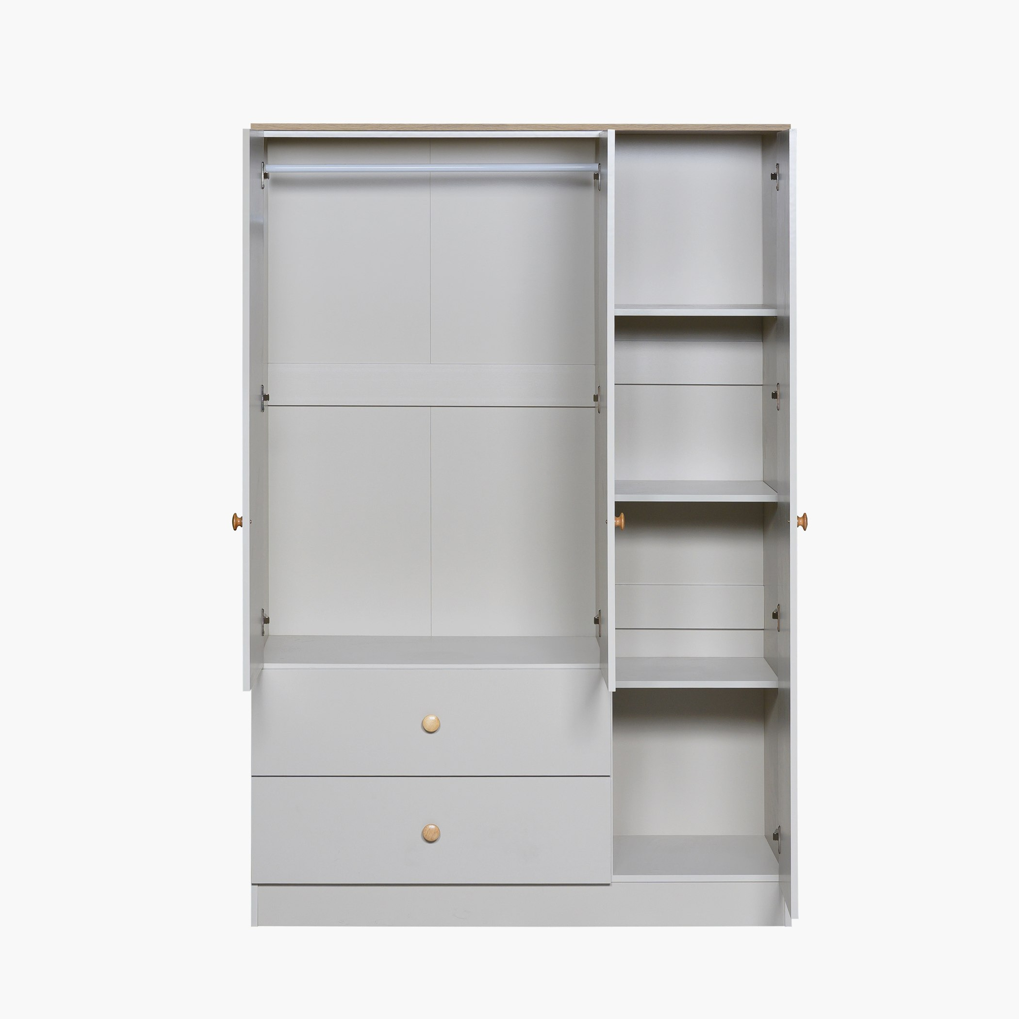 Movo Skara 3-Door Wardrobe with 2 Drawers-hbxfurniture-wardrobes-image-5