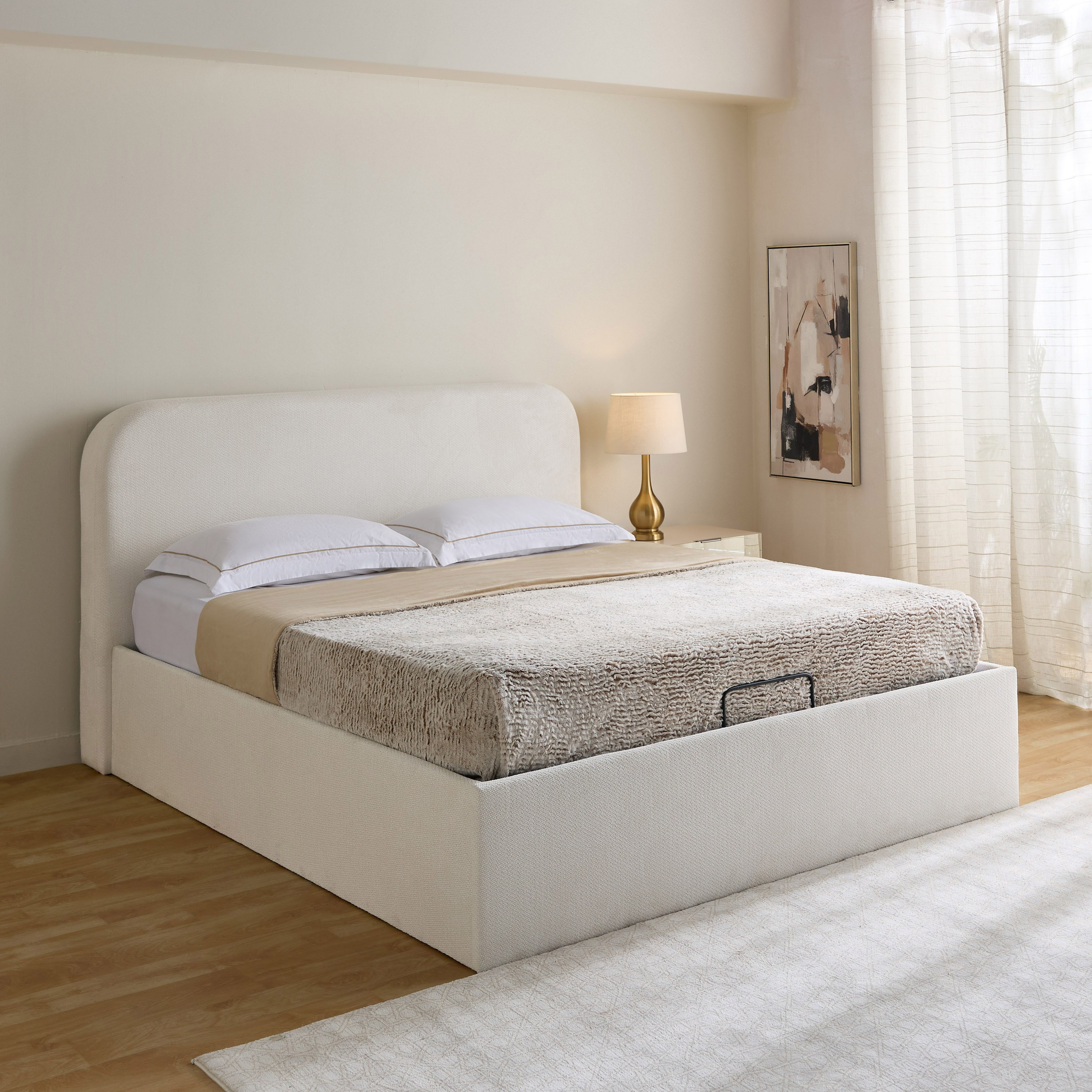 Venice Upholstered Hydraulic Storage King Bed - 180x200 cm-PROMO_HB_UAE_HBX10_250526-image-1