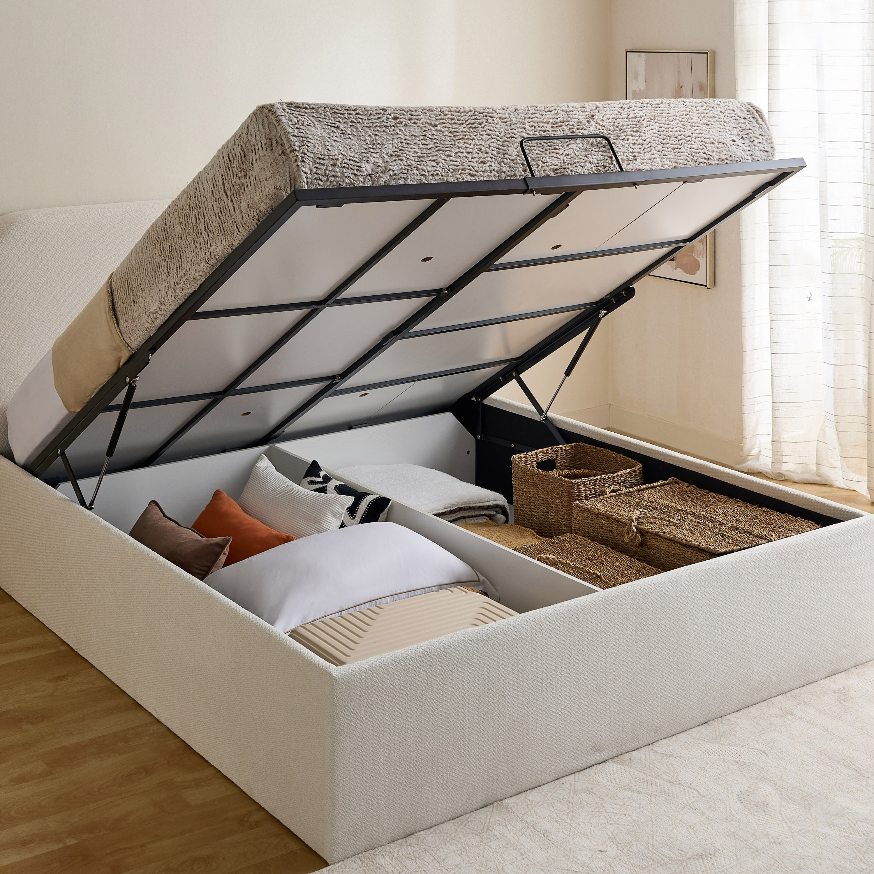 Venice Upholstered Hydraulic Storage King Bed - 180x200 cm-PROMO_HB_UAE_HBX10_250526-image-6