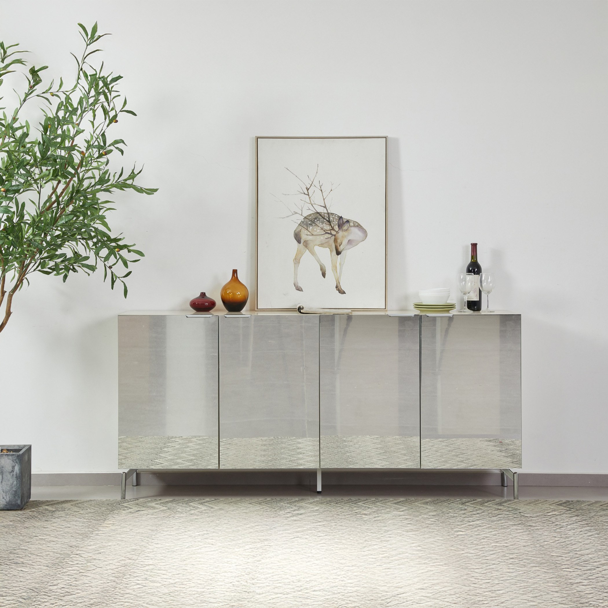 وحدة جانبية 4 أبواب من فينيس-hbxfurniture-diningroom-buffetsandsideboards-image-1