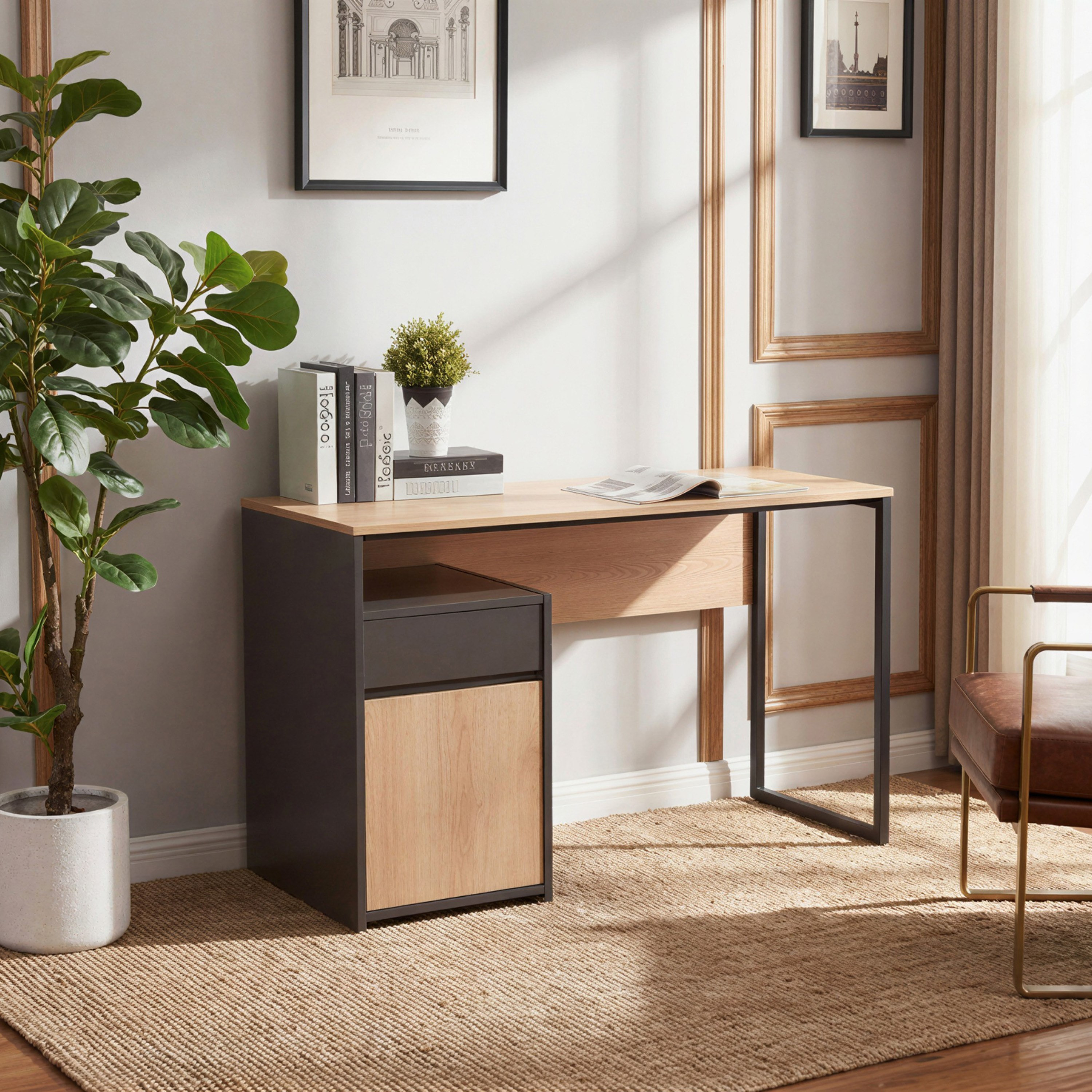 Siesta 1-Drawer Study Desk with 1-Door-hbxfurniture-office-desks-image-8