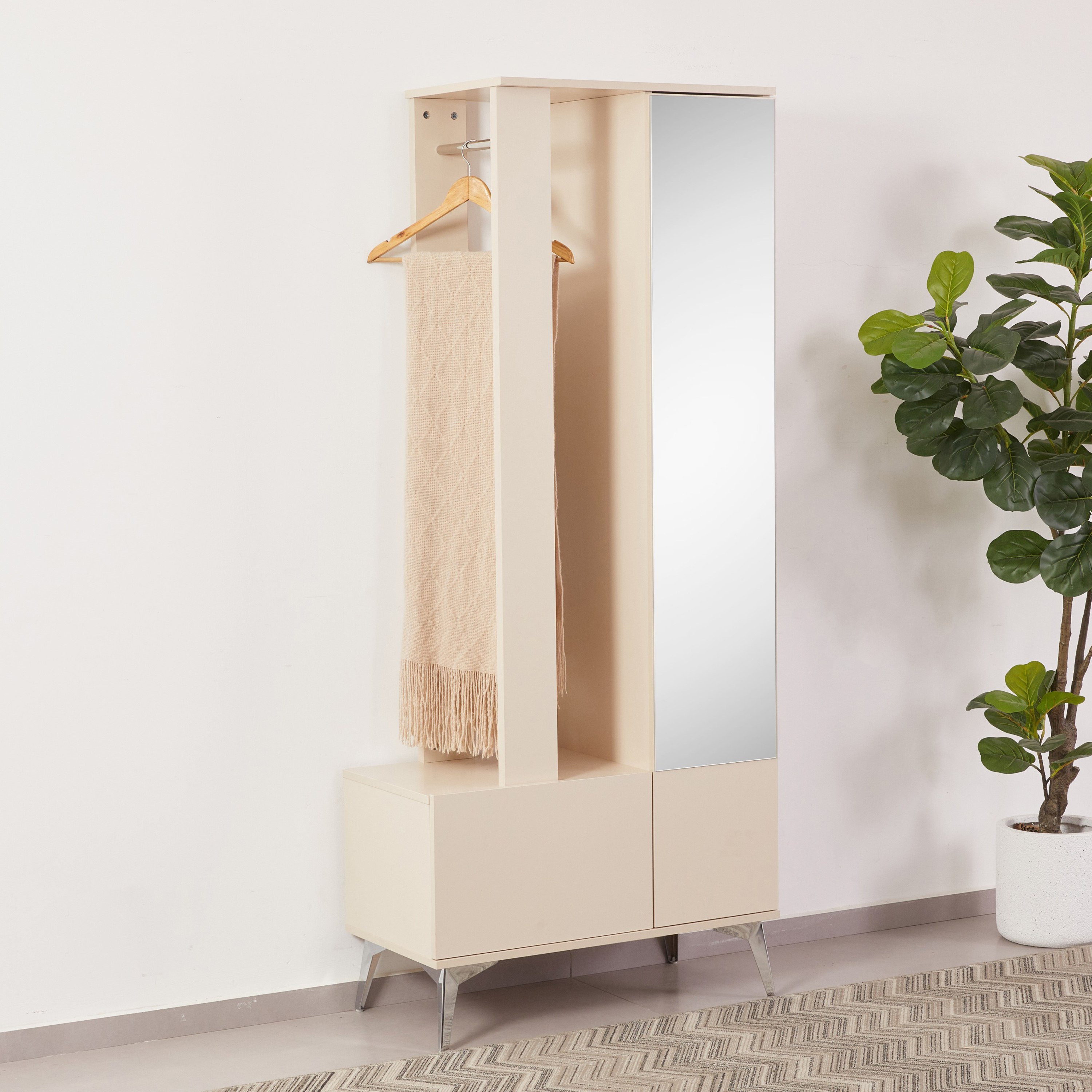 Modulix Taurus Coat Hanger and Multipurpose Rack with Mirror-hbxhomeware-bathandlaundry-clothesdryingracks-image-2