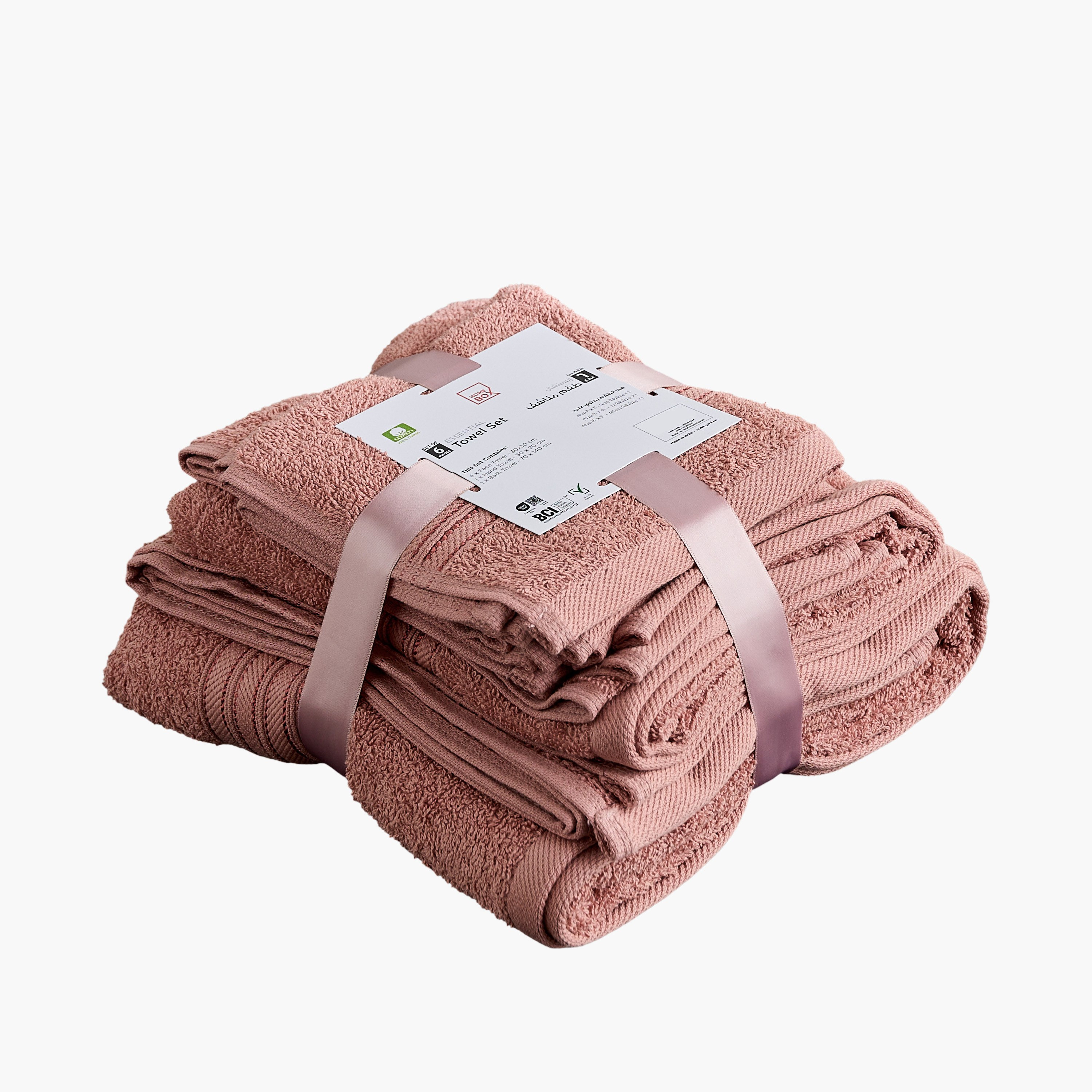 طقم مناشف حمام 6 قطع من إسنشيال-hbxbathroom-bathroomtextiles-image-5