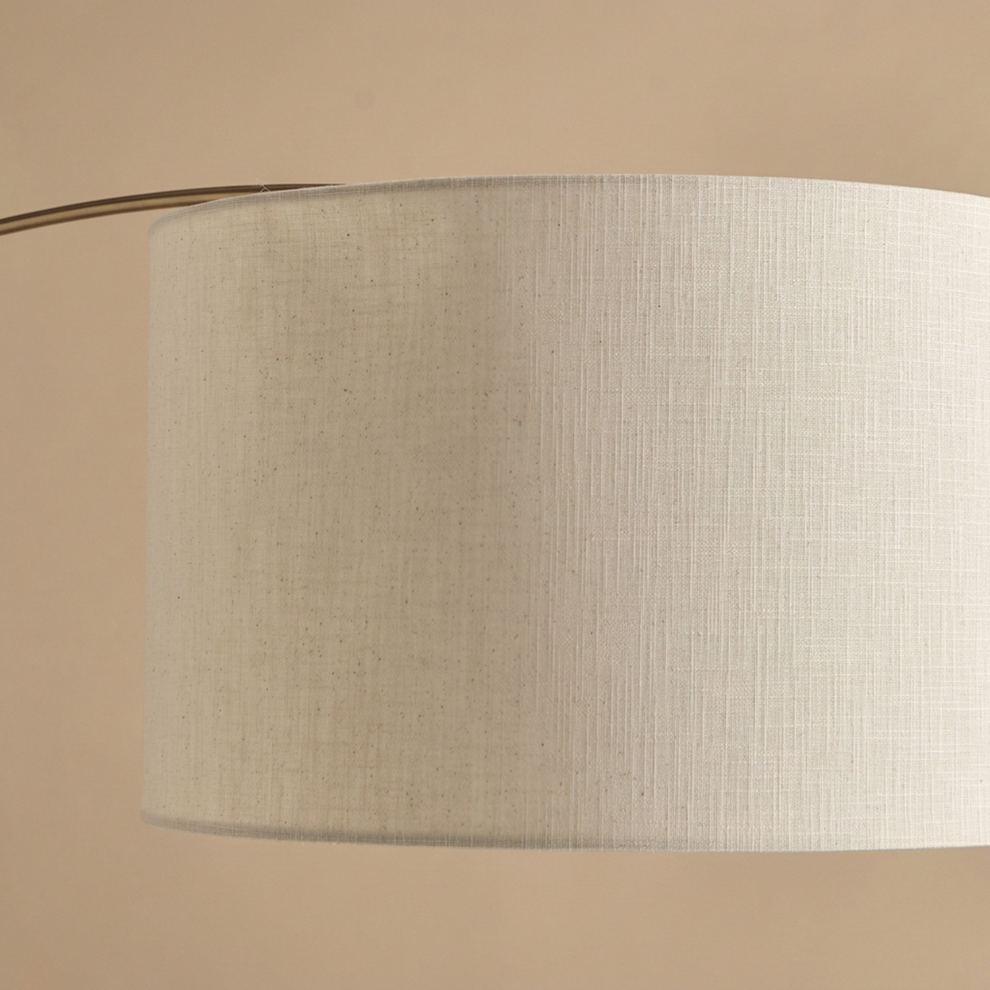 Caylan Metal Arc Floor Lamp Extendable with Linen Shade - 207 cm-hbxlivingroom-lighting-floorlamps-image-3
