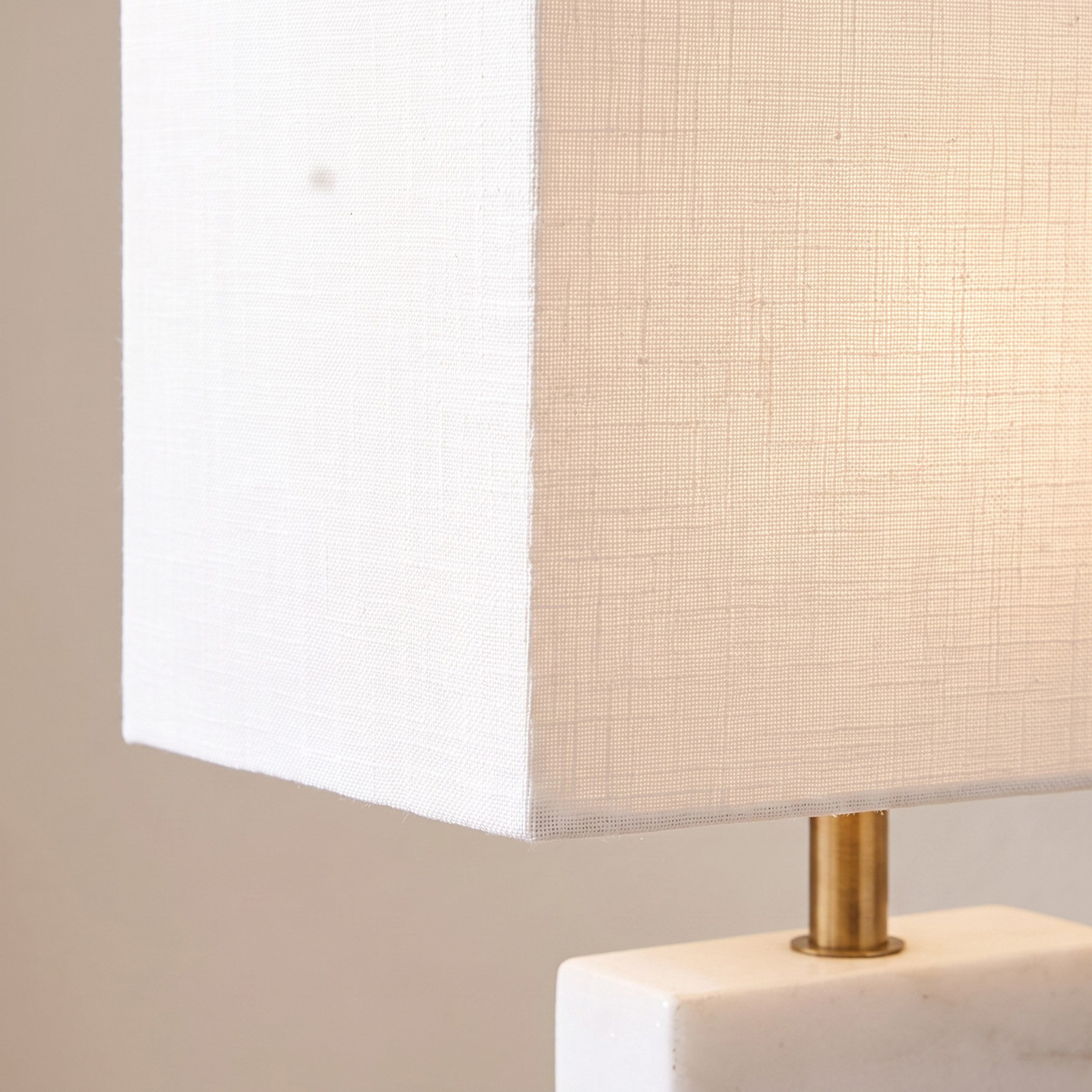 Caylan Marble Table Lamp with Metal Base and Linen Shade - 64 cm-hbxlivingroom-lighting-tablelamps-image-3