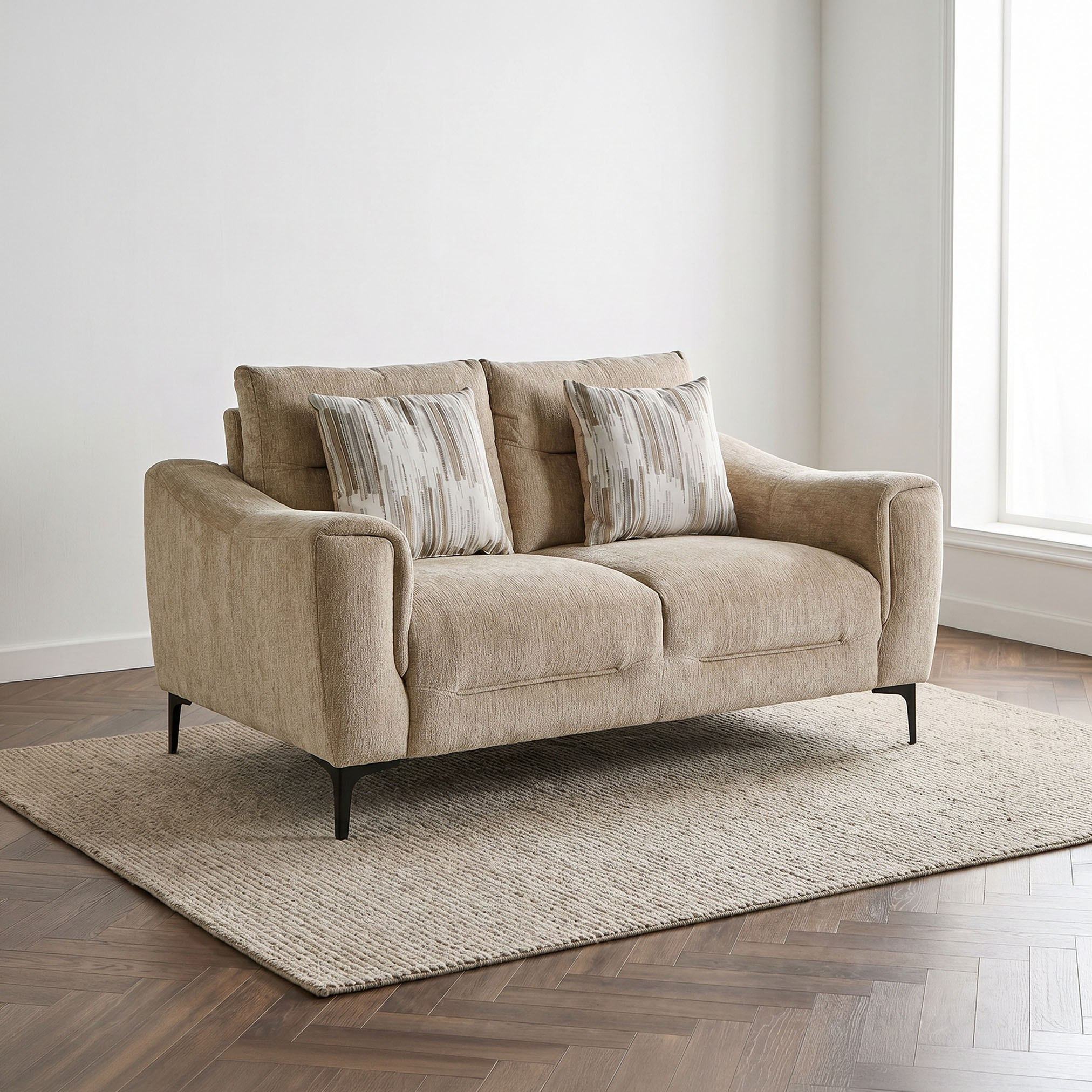 Antigo 2-Seater Fabric Sofa with 2 Cushions-hbxlivingroom-sofasandarmchairs-sofas-image-1