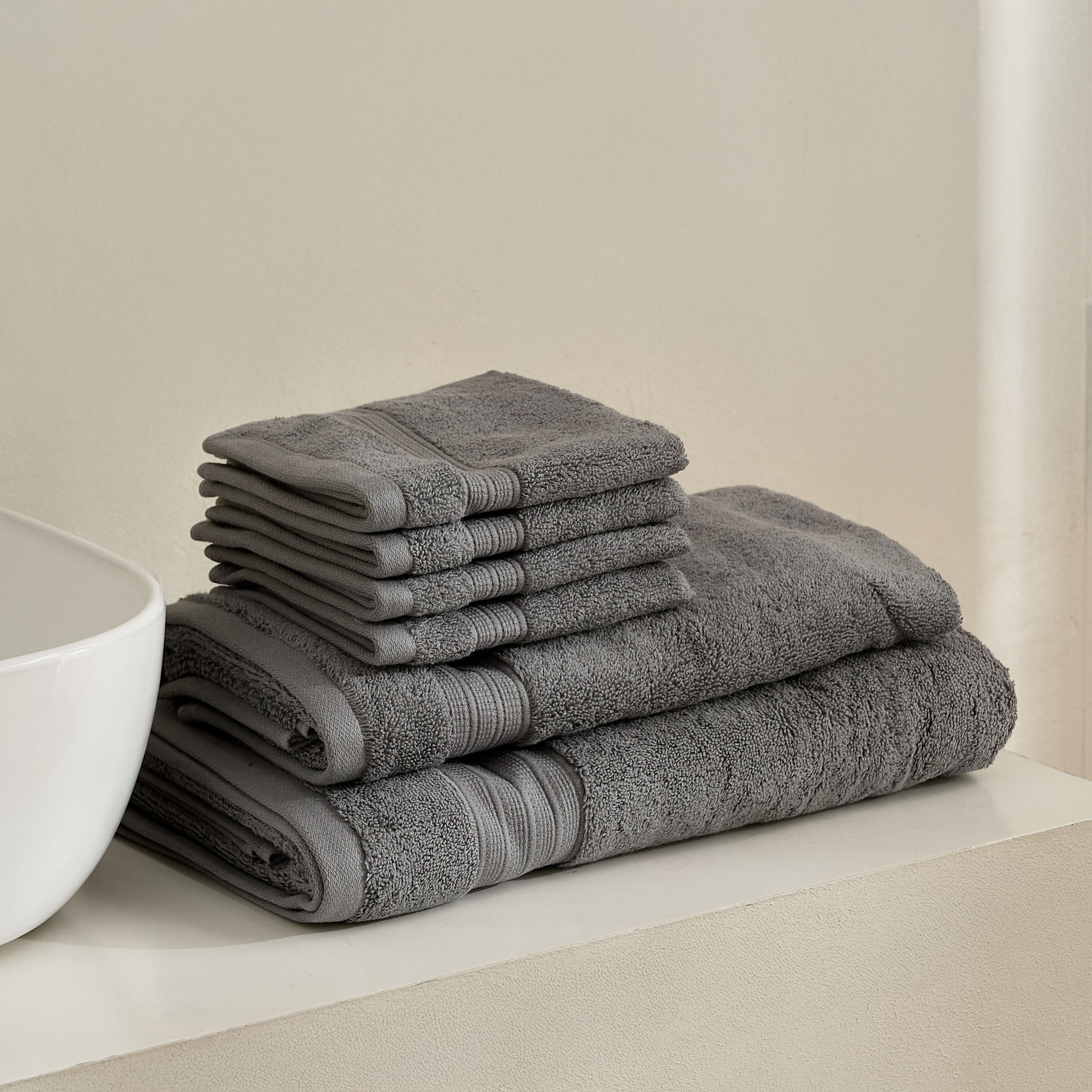 طقم مناشف حمام مقاوم للبهتان 6 قطع من إير ريتش-hbxbathroom-bathroomtextiles-image-1