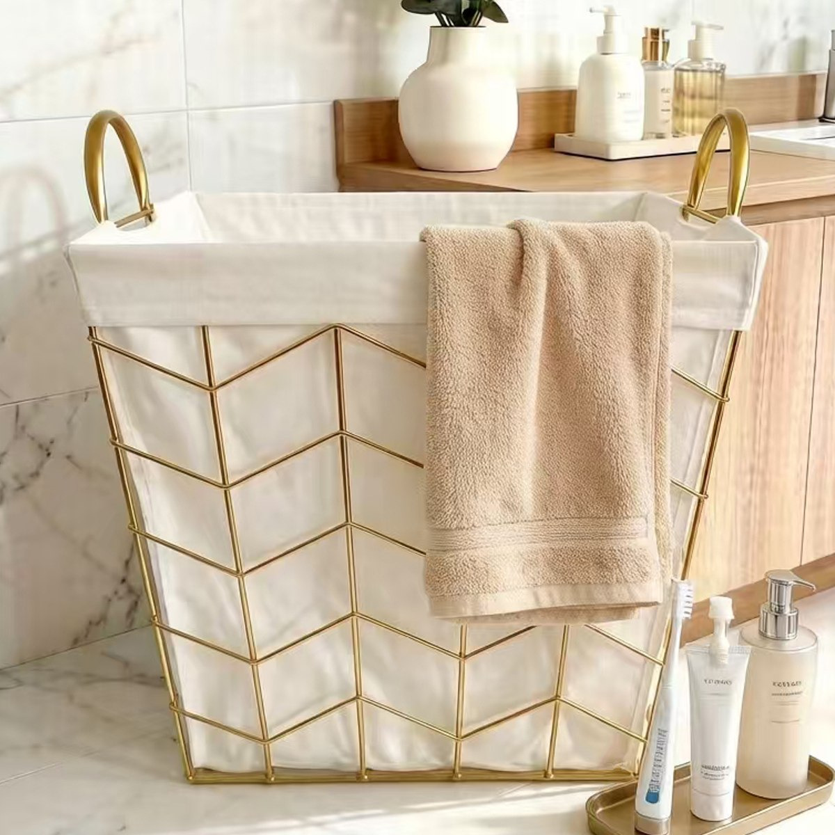 Lyon Laundry Hamper - 40x28x52 cm-hbxbathroom-bathroomstorage-laundryhampers-image-1