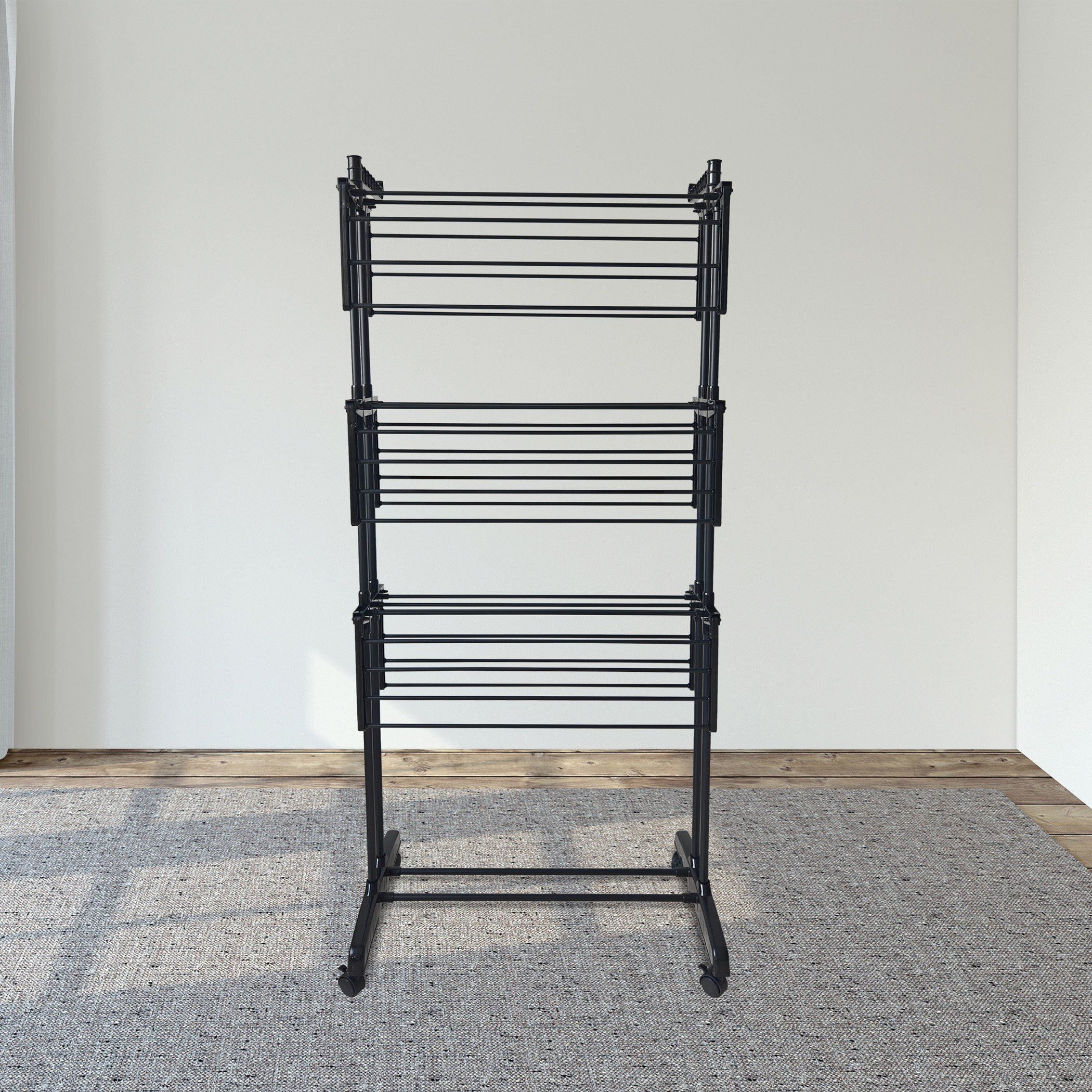 Luke 3-Tier Clothes Drying Stand with Wheels - 179x64x76 cm-hbxhomeware-bathandlaundry-clothesdryingracks-image-4
