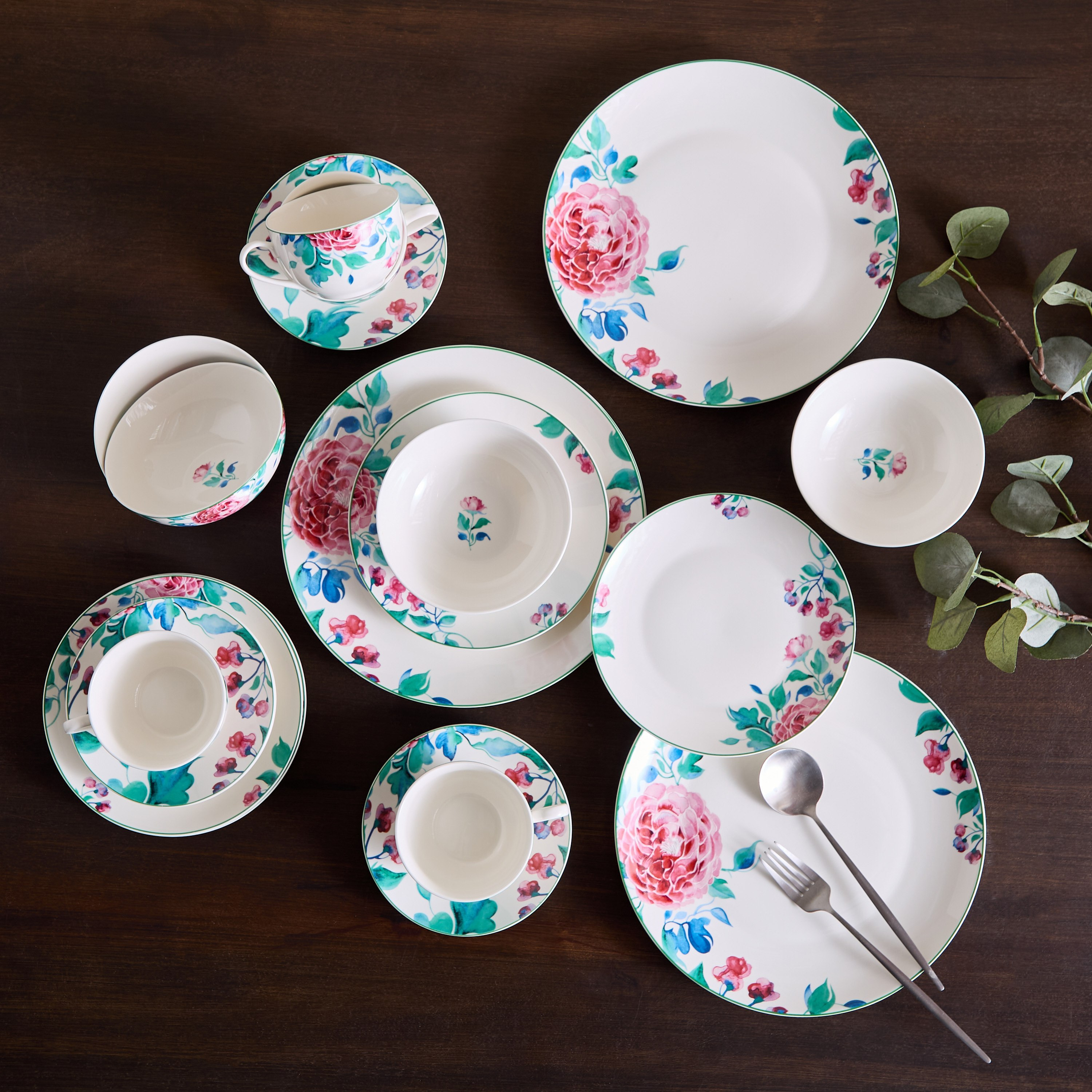 طقم عشاء خزف صيني 20 قطعة من جاردينيا - يخدم 4 أفراد-hbxdiningroom-tabletop-dinnersets-image-6