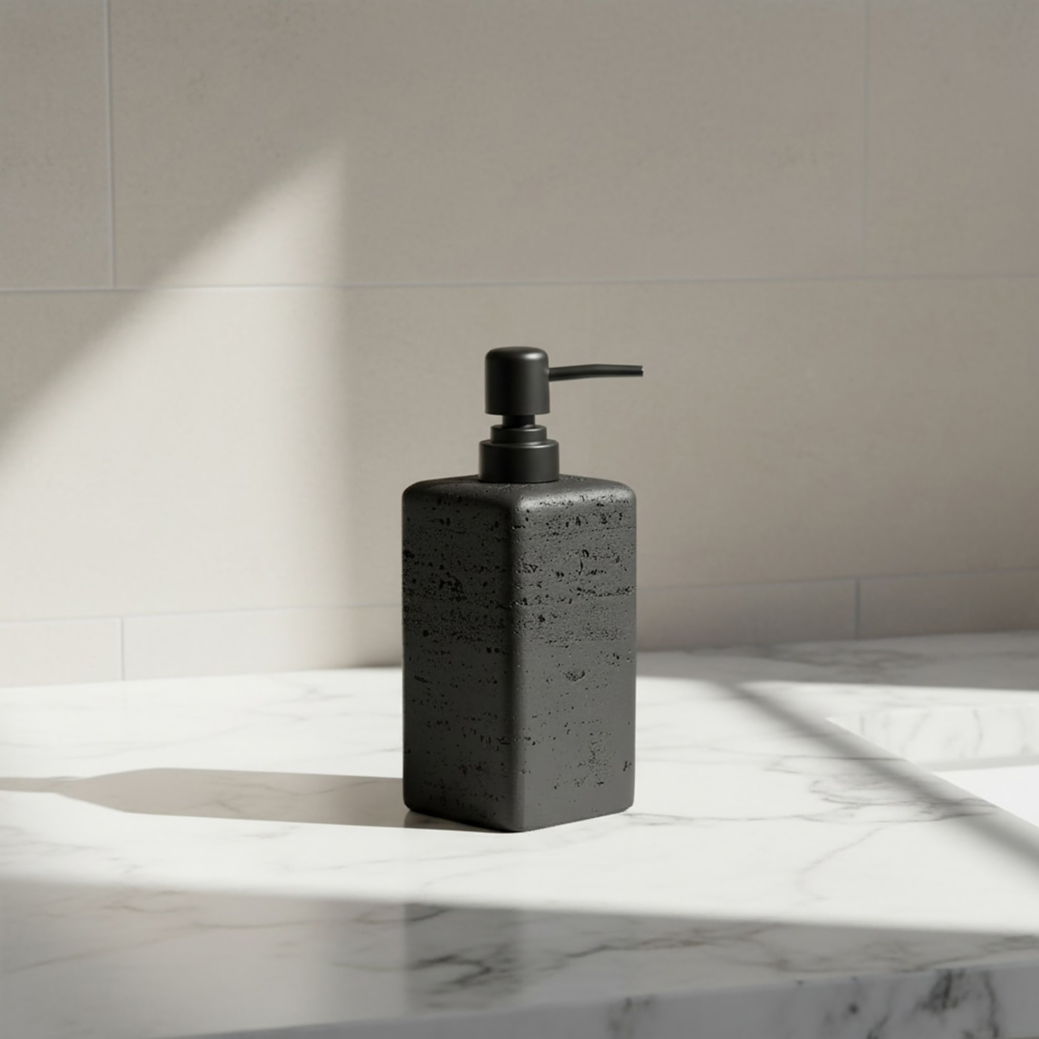 Whyton Saga Resin Soap Dispenser - 7.5x7.5x19.7 cm-hbxdecorandfurnishings-bathroomaccessories-bathroomsets-image-1