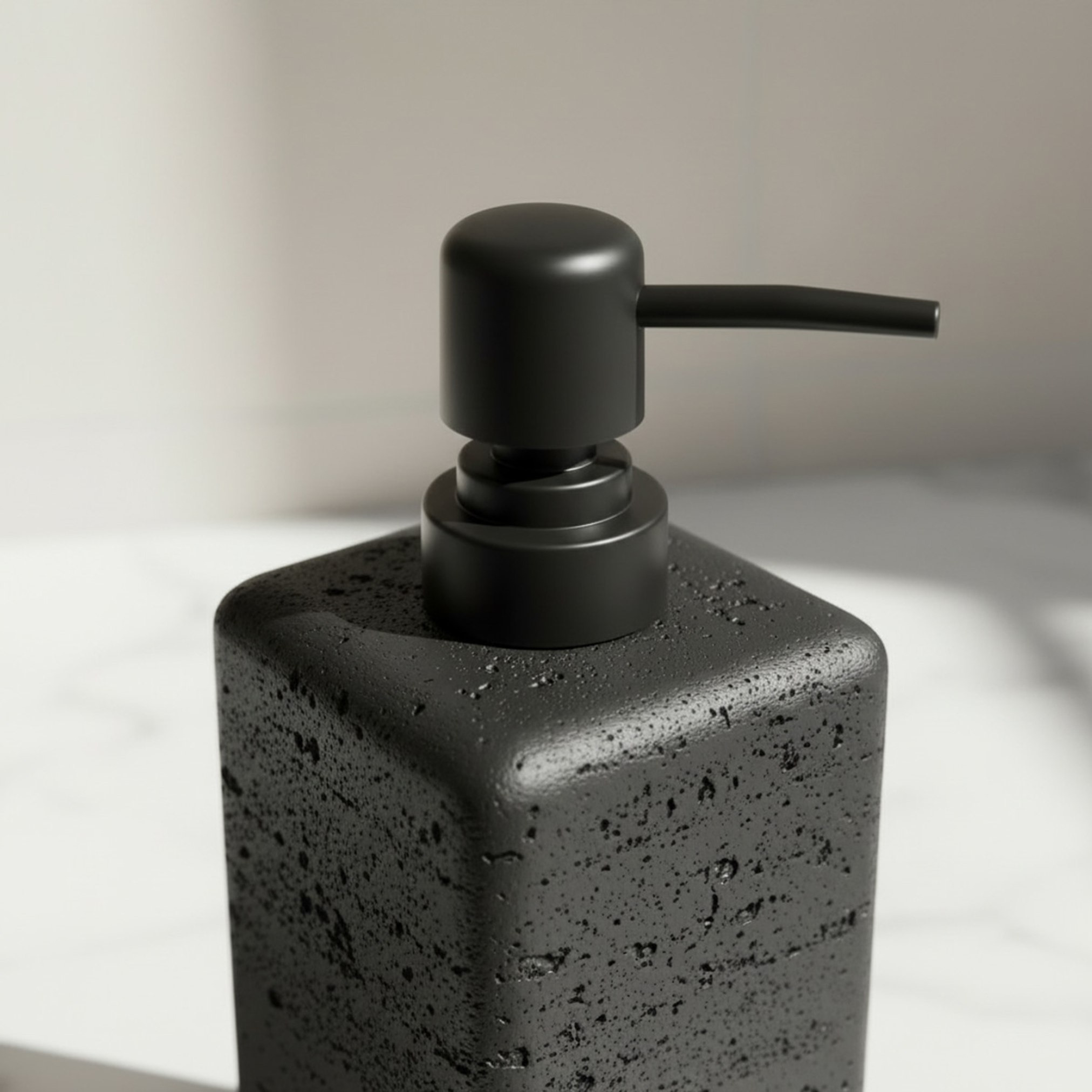 Whyton Saga Resin Soap Dispenser - 7.5x7.5x19.7 cm-hbxdecorandfurnishings-bathroomaccessories-bathroomsets-image-2