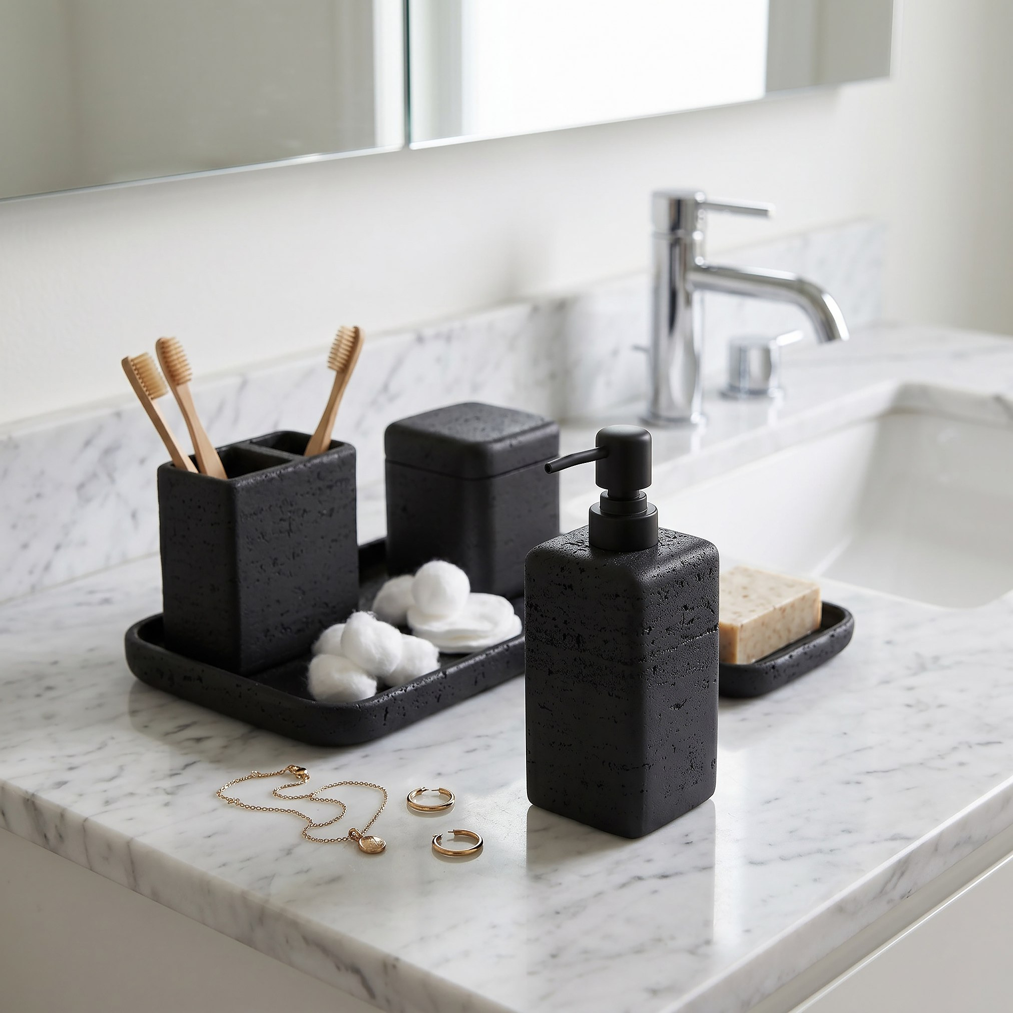 Whyton Saga Resin Towel Tray - 27.5x2x14 cm-hbxdecorandfurnishings-bathroomaccessories-bathroomsets-image-4