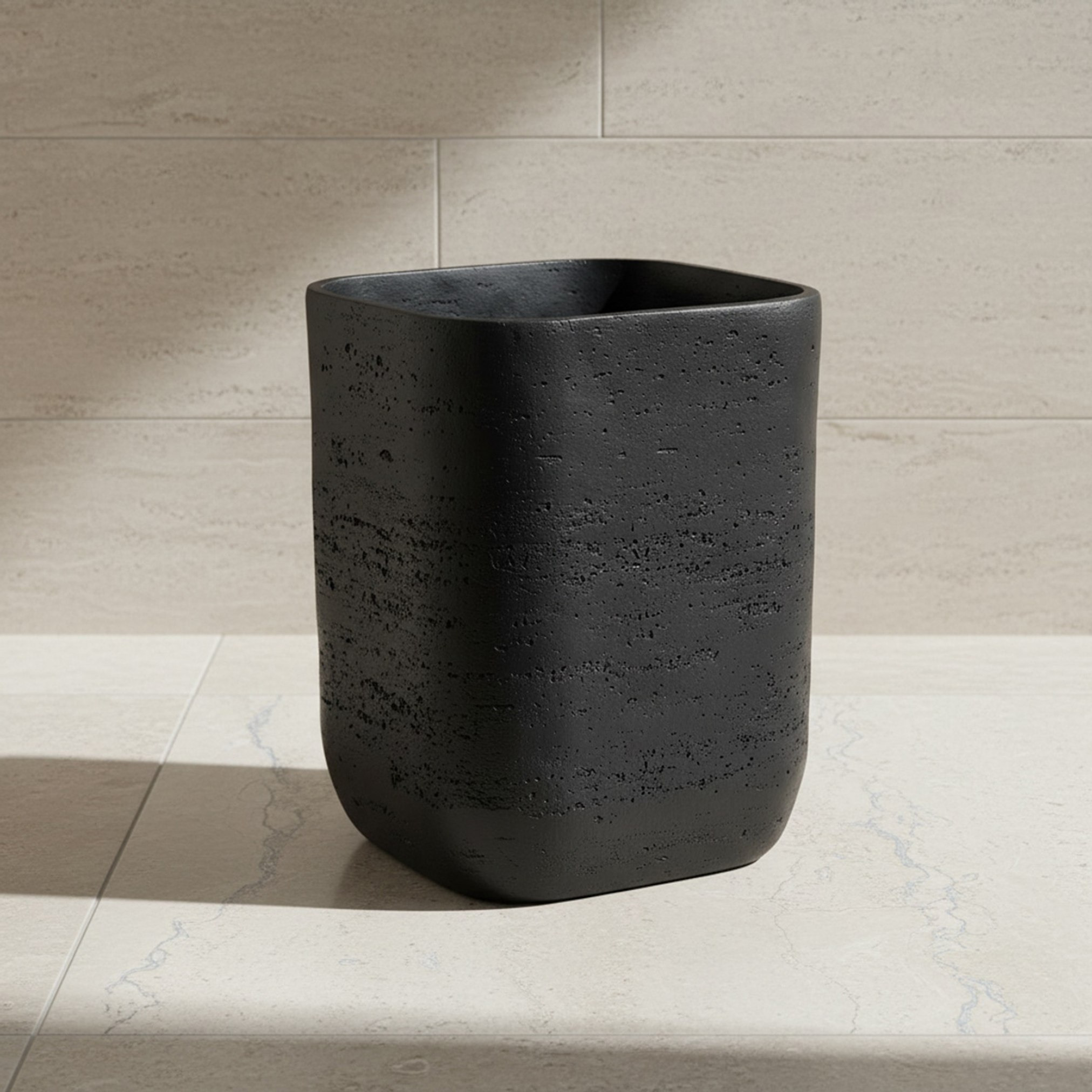 Whyton Saga Resin Waste Bin - 19.5x19.5x24.5 cm-hbxdecorandfurnishings-bathroomaccessories-bathroomsets-image-1