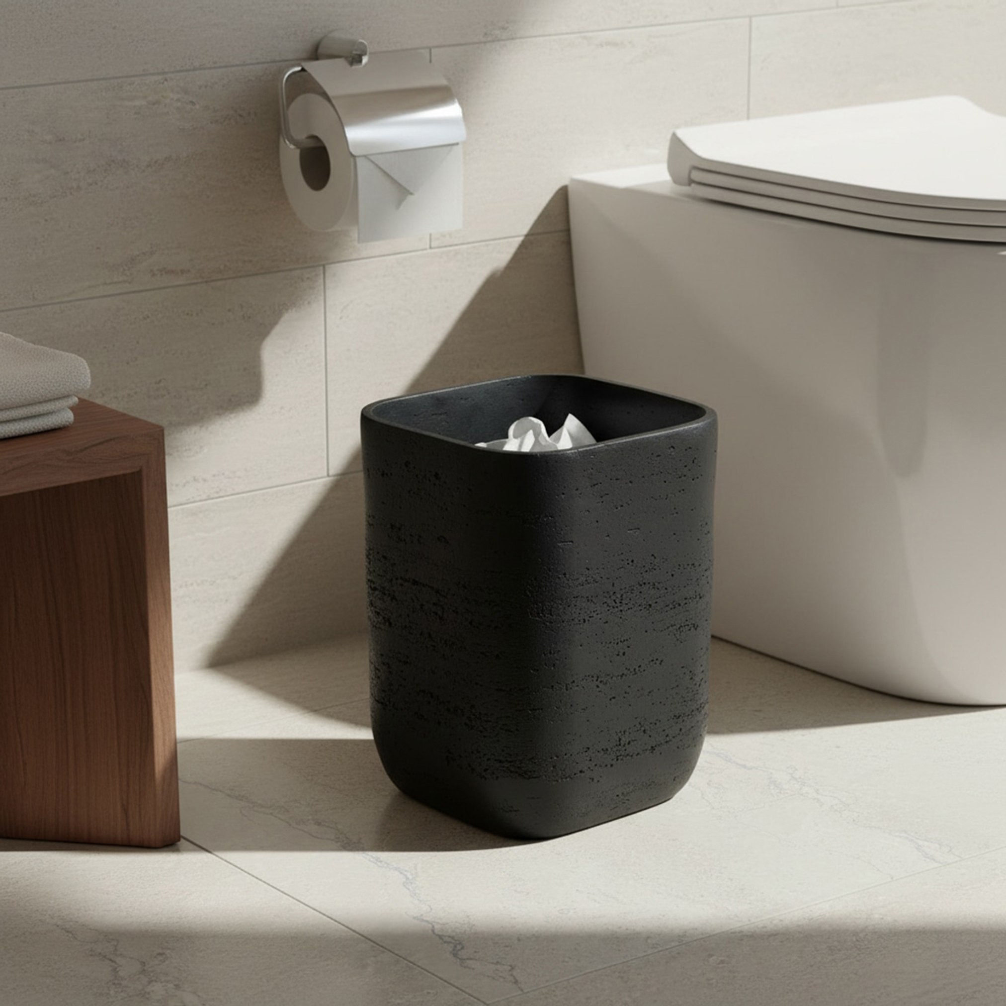 Whyton Saga Resin Waste Bin - 19.5x19.5x24.5 cm-hbxdecorandfurnishings-bathroomaccessories-bathroomsets-image-4