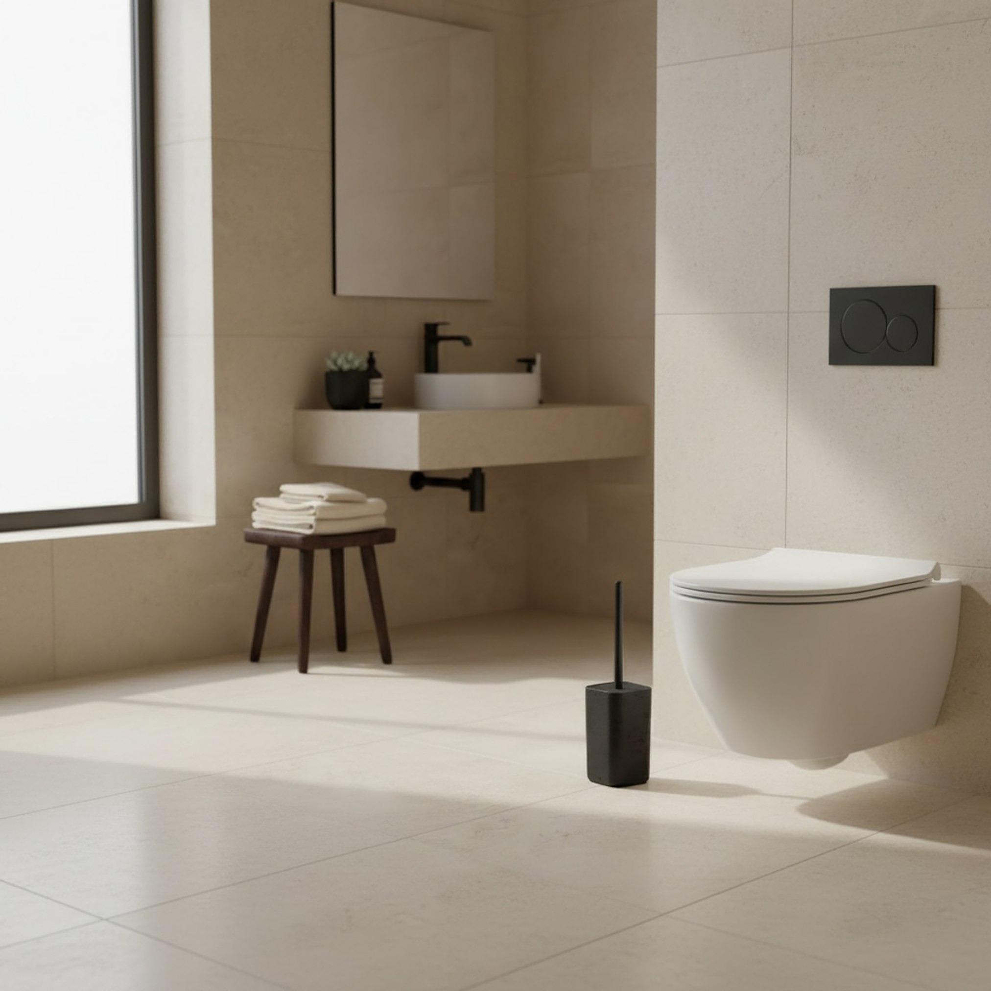 Whyton Saga Resin Toilet Brush Holder - 10x10x17 cm-hbxdecorandfurnishings-bathroomaccessories-bathroomsets-image-4