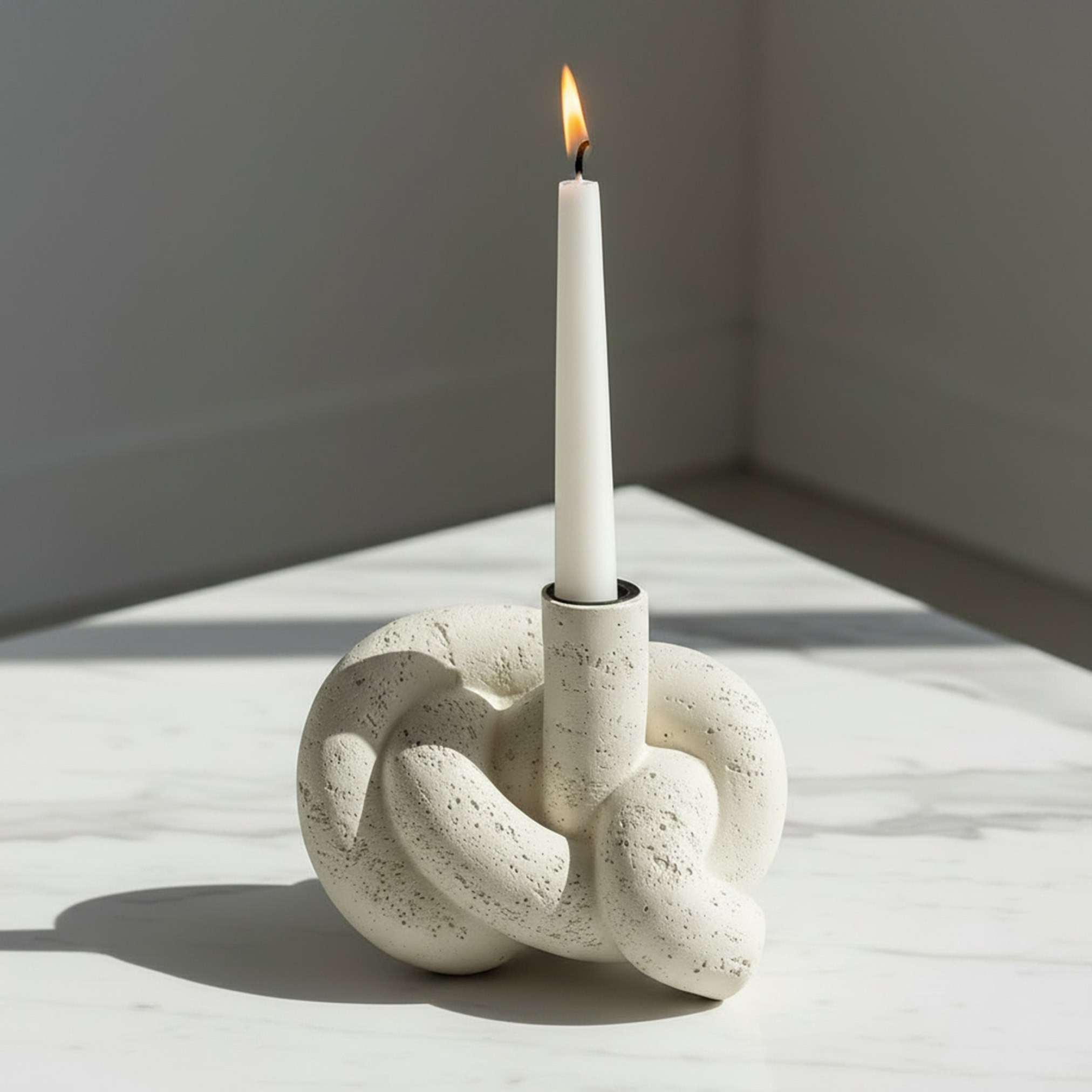 Whyton Saga Decor Polyresin Taper Candleholder - 16x10x12.5 cm-hbxlivingroom-decorandaccessories-candleholders-image-2